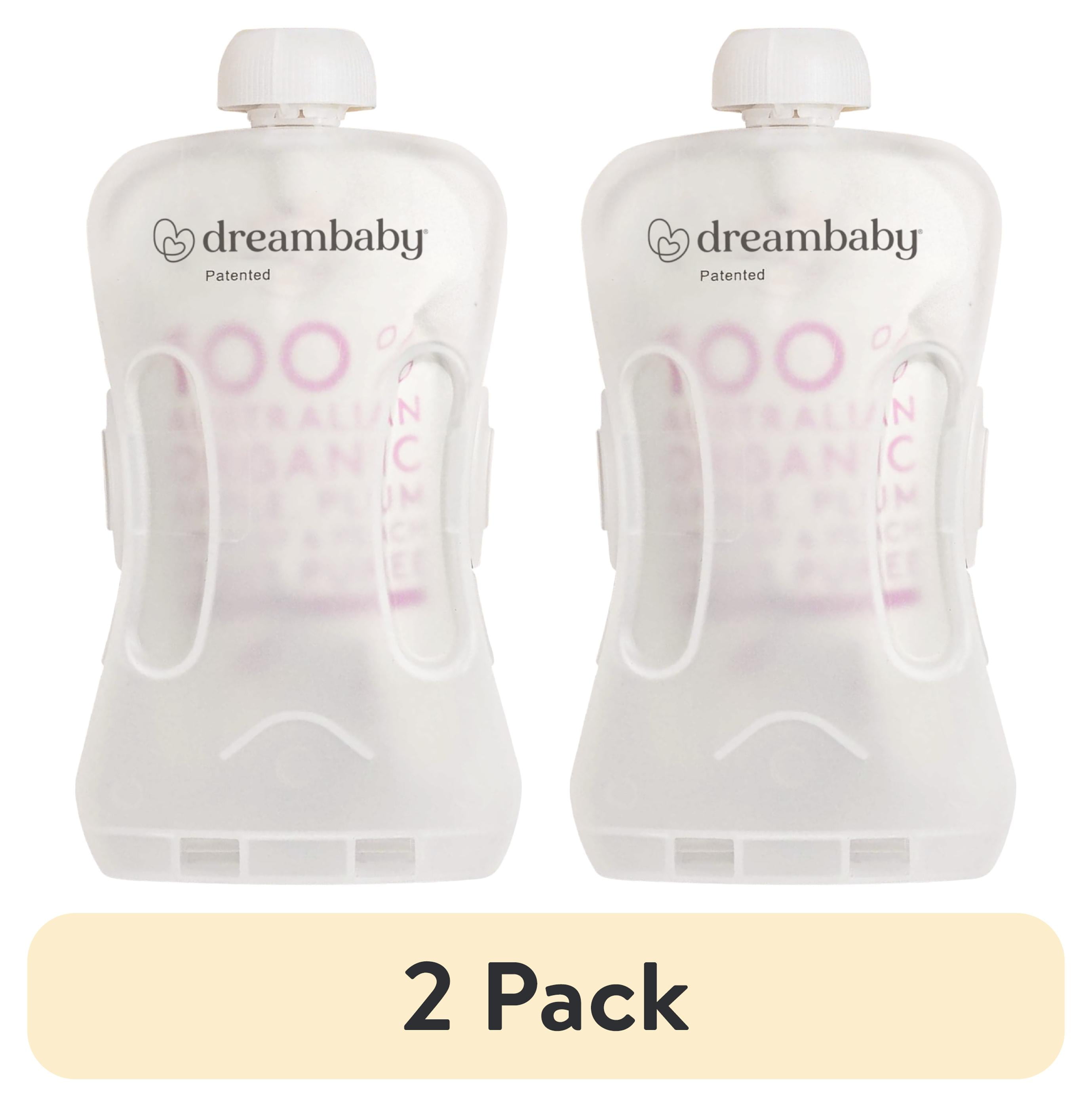 (2 pack) Dreambaby Pouch Pal Self-Feeding Baby Food Pouch Holder - No Squeeze, No Spill, No Mess Reusable Container for Baby Led Weaning Dreambaby