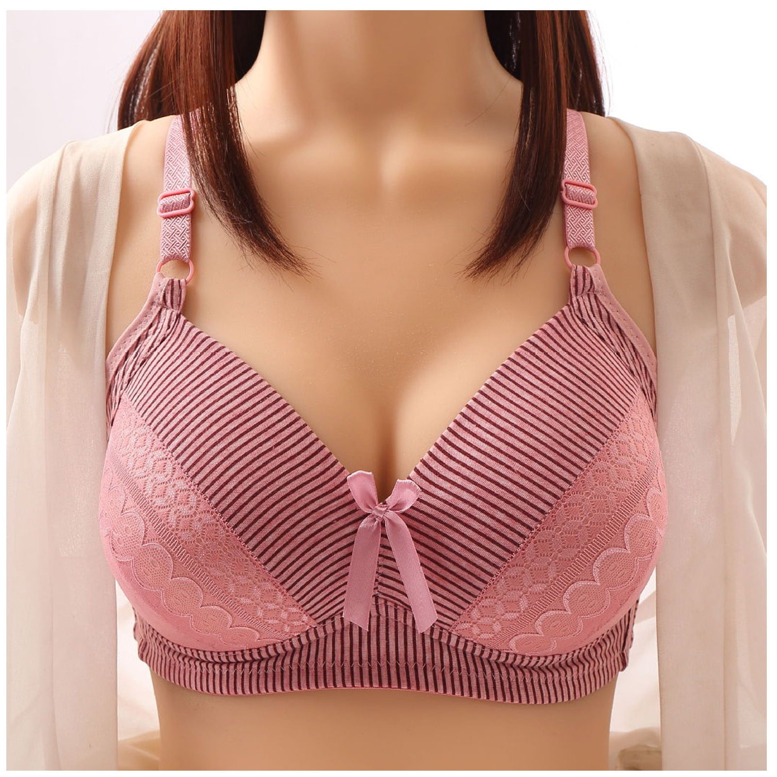 Fnochy Clearance Bras for Women Christmas Pajamas Ladies Traceless Comfortable No Steel Ring Vest Breathable Gathering Bra Woman Underwear Fnochy