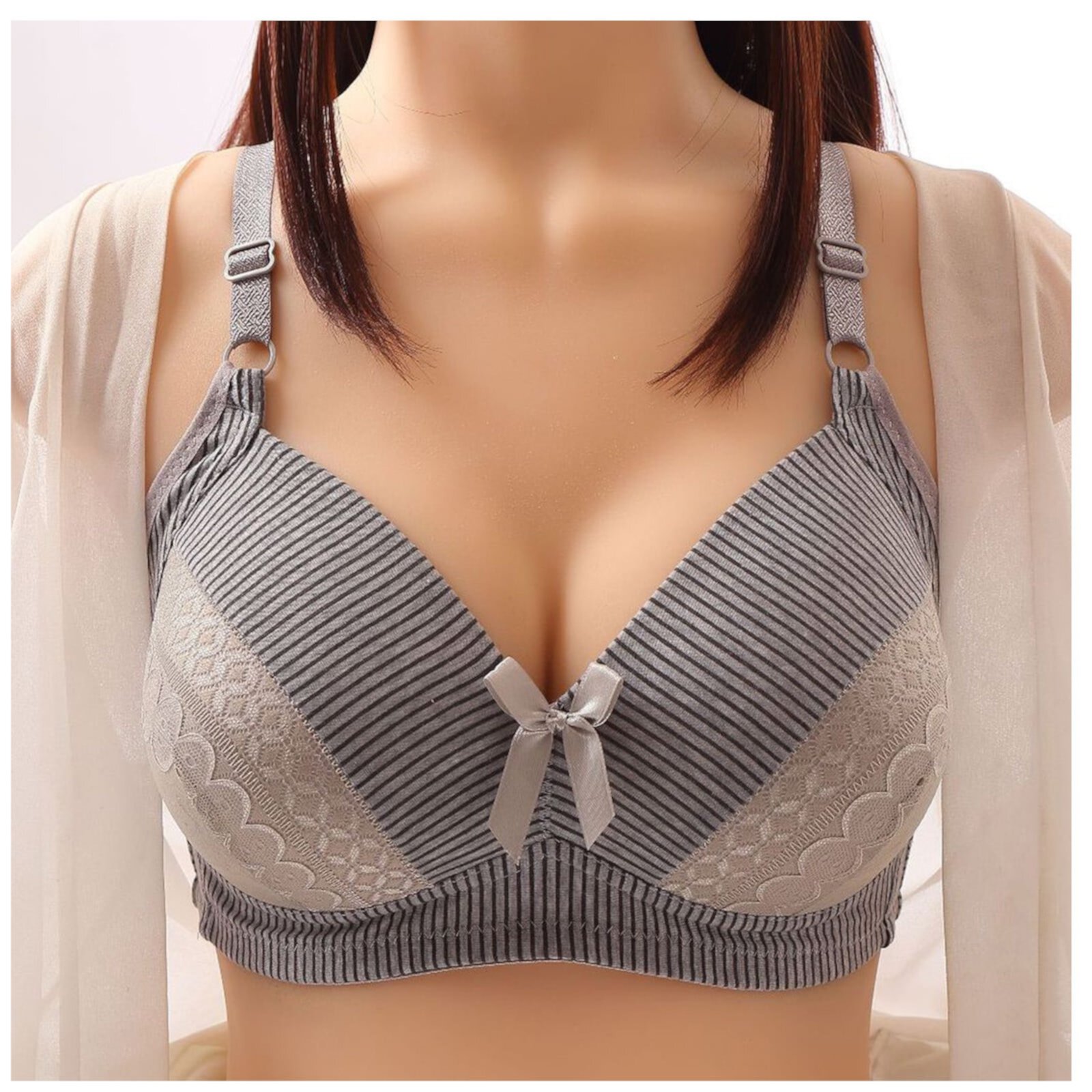 Fnochy Clearance Bras for Women Christmas Pajamas Ladies Traceless Comfortable No Steel Ring Vest Breathable Gathering Bra Woman Underwear Fnochy