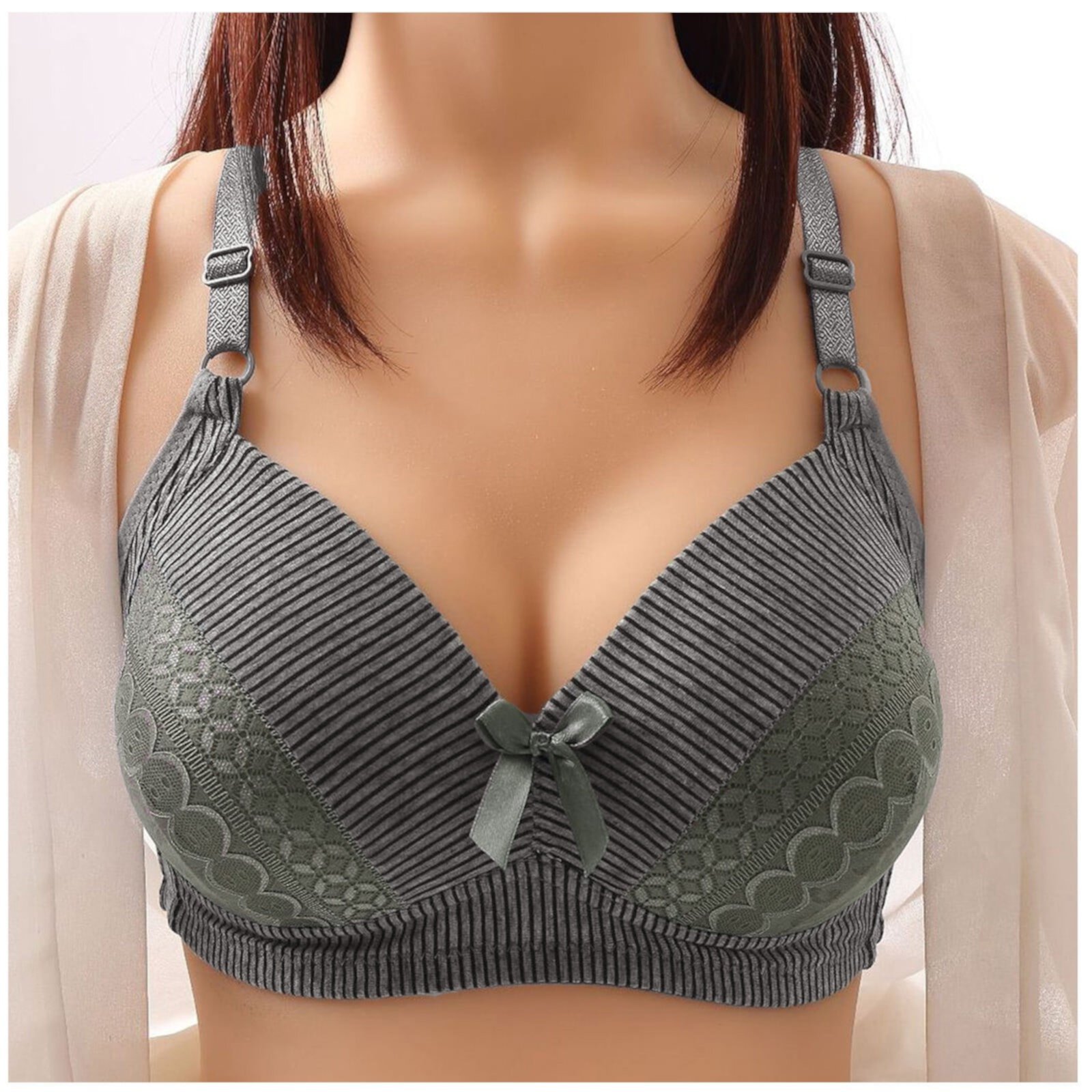 Fnochy Clearance Bras for Women Christmas Pajamas Ladies Traceless Comfortable No Steel Ring Vest Breathable Gathering Bra Woman Underwear Fnochy