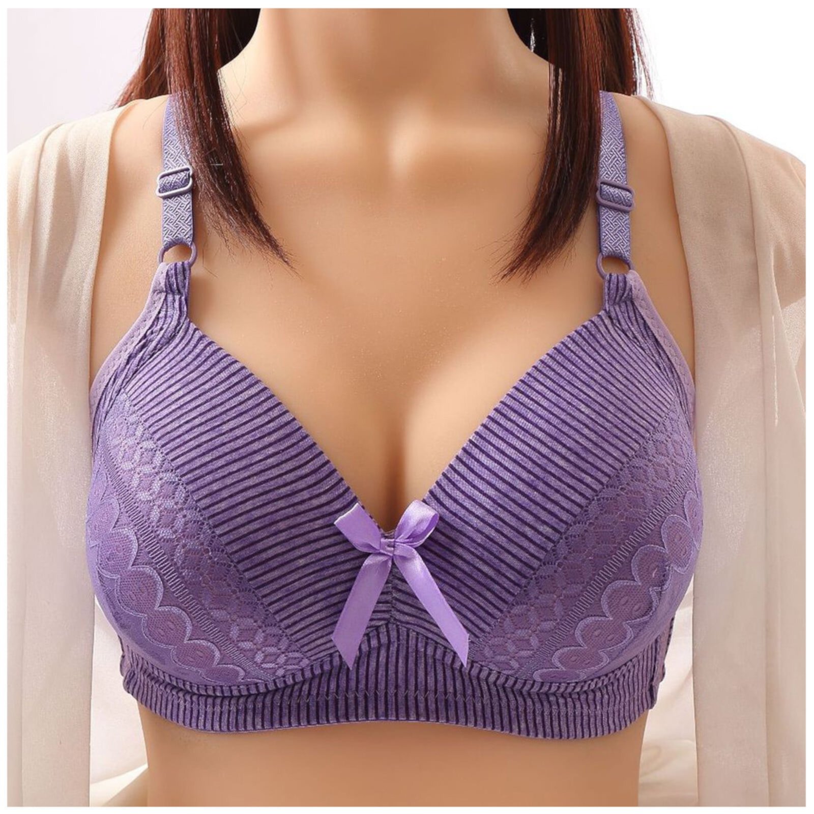 Fnochy Clearance Bras for Women Christmas Pajamas Ladies Traceless Comfortable No Steel Ring Vest Breathable Gathering Bra Woman Underwear Fnochy