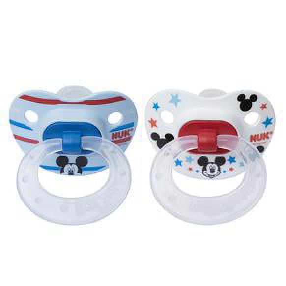 Nuk Disney Baby Orthodontic Pacifier, Mickey Mouse, 6-18 Months, 2-Pack NUK