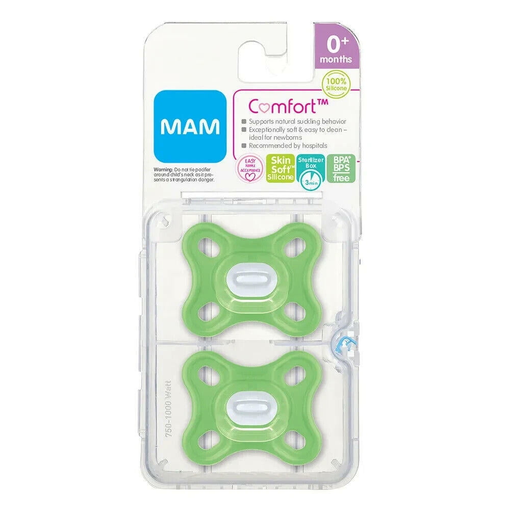 MAM Comfort Pacifier, 0-3 Months, Unisex, 2 pack MAM