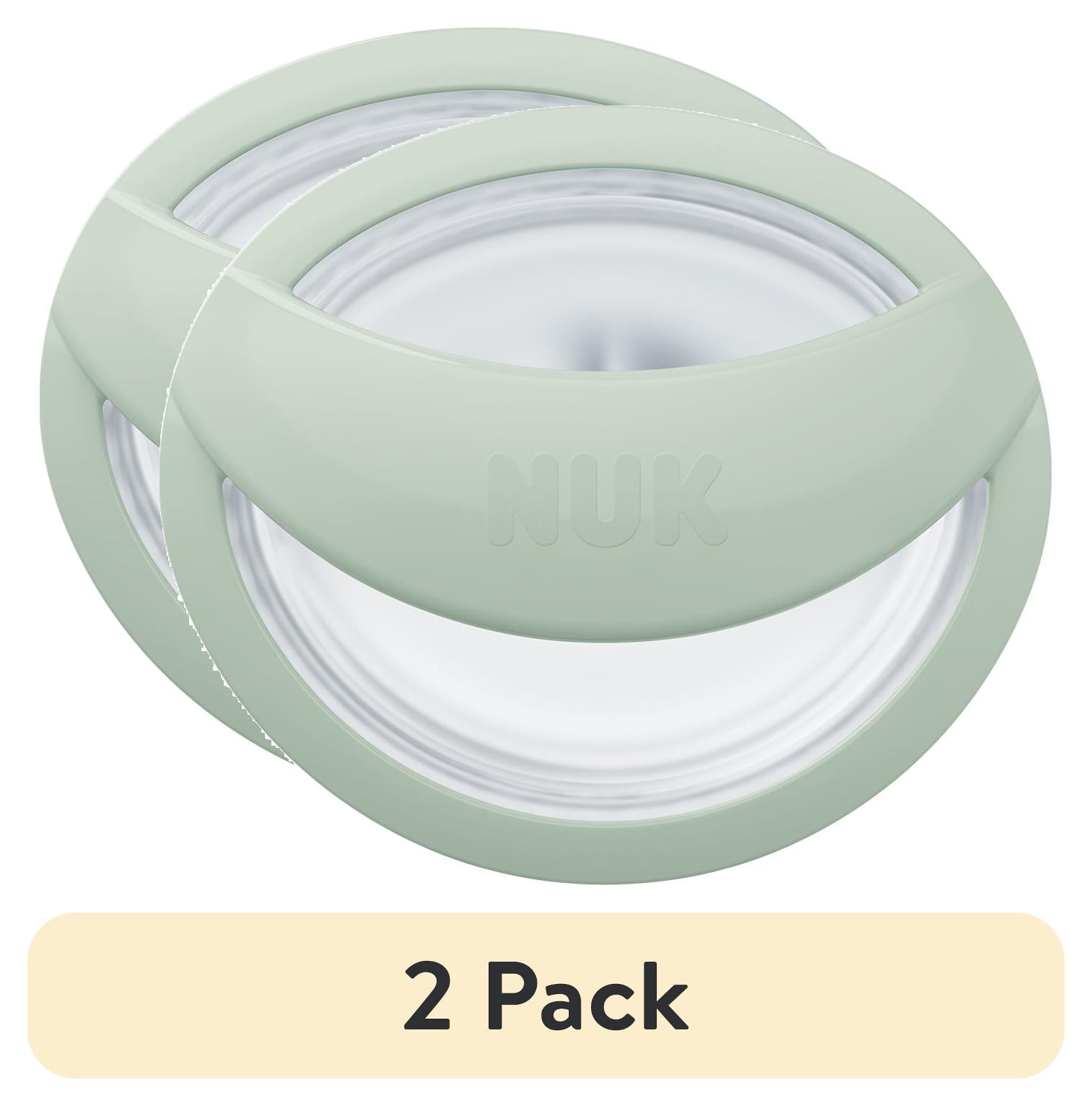 (2 pack) NUK Perfect Match Silicone Newborn Pacifier, for Ages 0-6m, Green & White, 2 Pack NUK