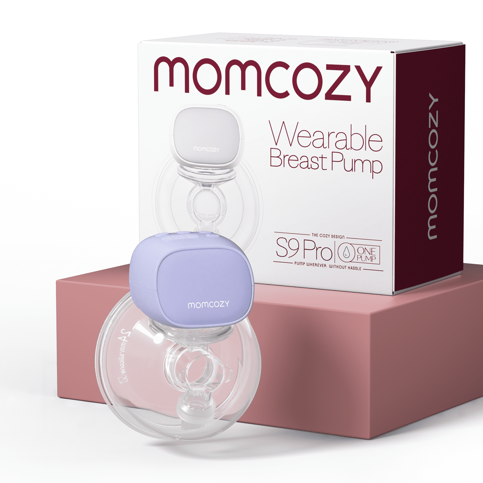 Momcozy Wearable Breast Pump S9 Pro Free Hands, Electric Breast Pump Longest Battery Life 24mm Pink Momcozy