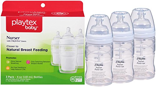 Playtex BPA Free Premium Nurser Bottles with Drop in Liners, 3 Count Generic