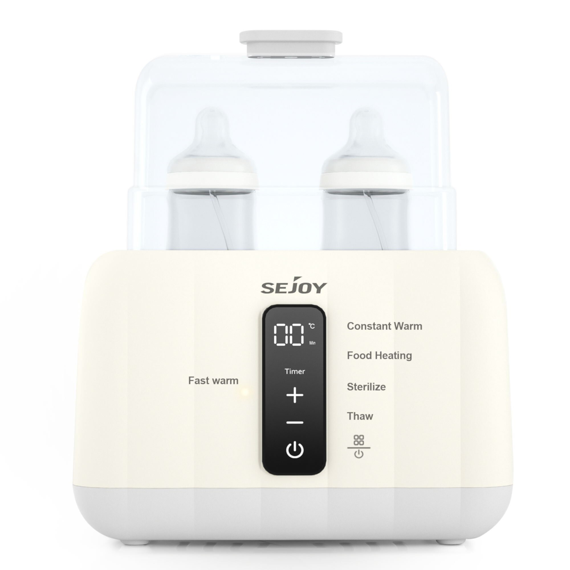 Sejoy Bottle Warmer For Baby,6-in-1 Fast Baby Milk Warmer with LCD Display,Double Bottle Warmer,Steam Sterilizer,24H Temperature Control for Breastmilk & Formula Sejoy