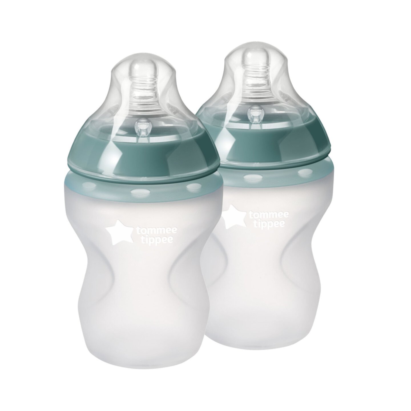 Tommee Tippee Closer to Nature Soft Feel Silicone Baby Bottle (9oz, 2 Count) Slow Flow Breast-like Nipple with Anti-Colic Valve, Stain and Odor Resistant Tommee Tippee