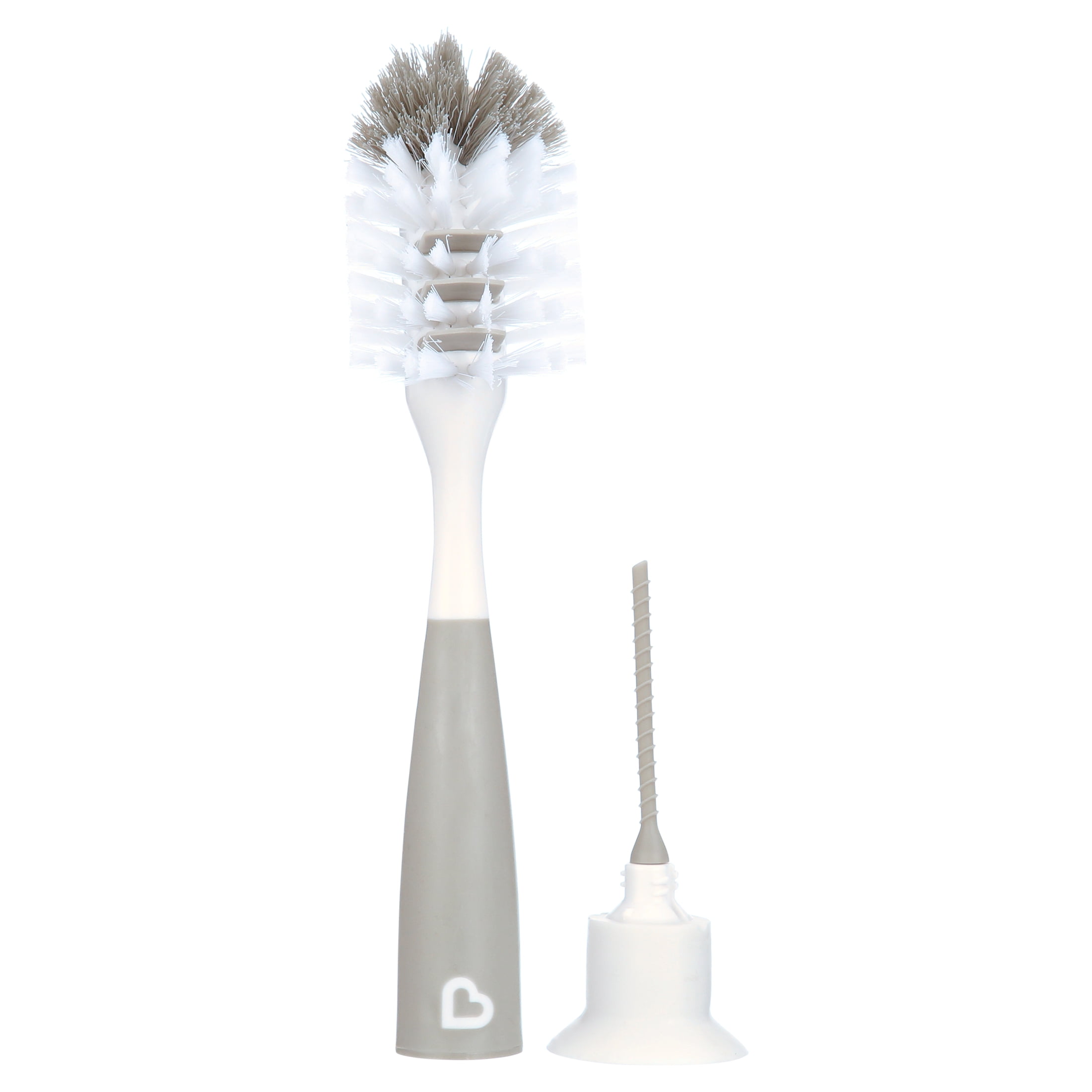 Munchkin® Miracle™ Dual Sided Cup and Baby Bottle Brush, Includes Straw Brush, Gray Munchkin