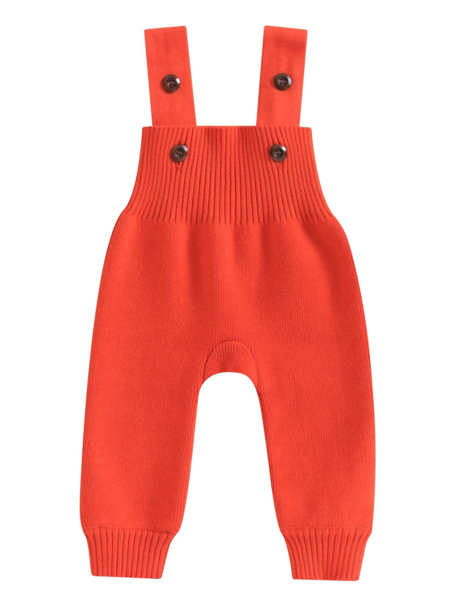 Baby Toddler Knit Overalls Infant Sleeveless Solid Color Bib Pants EYIIYE