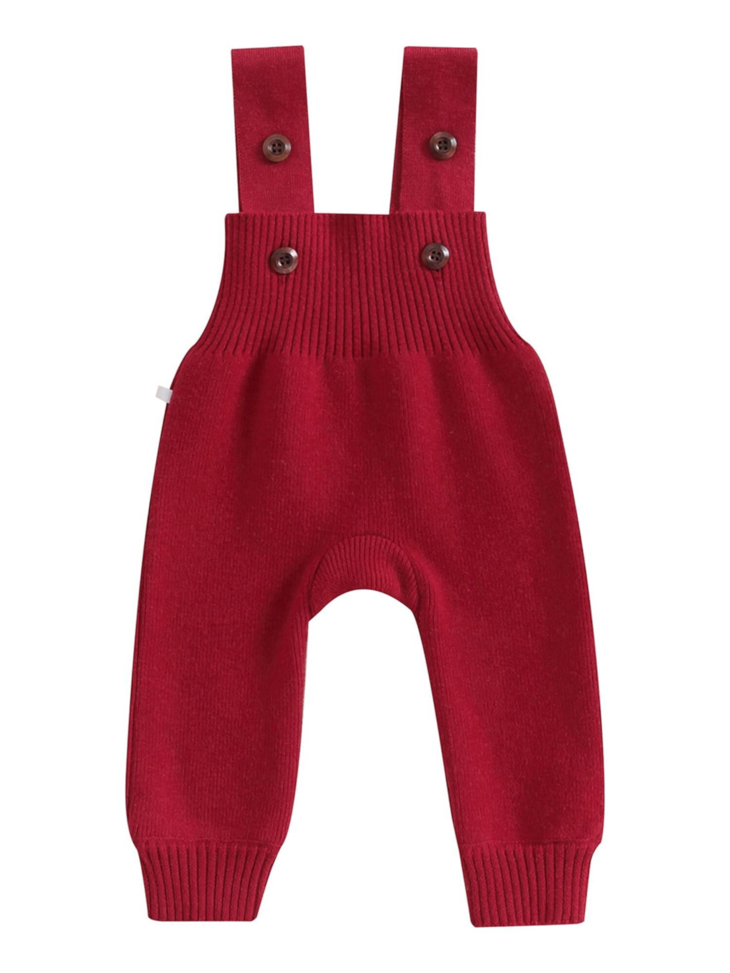 Baby Toddler Knit Overalls Infant Sleeveless Solid Color Bib Pants EYIIYE