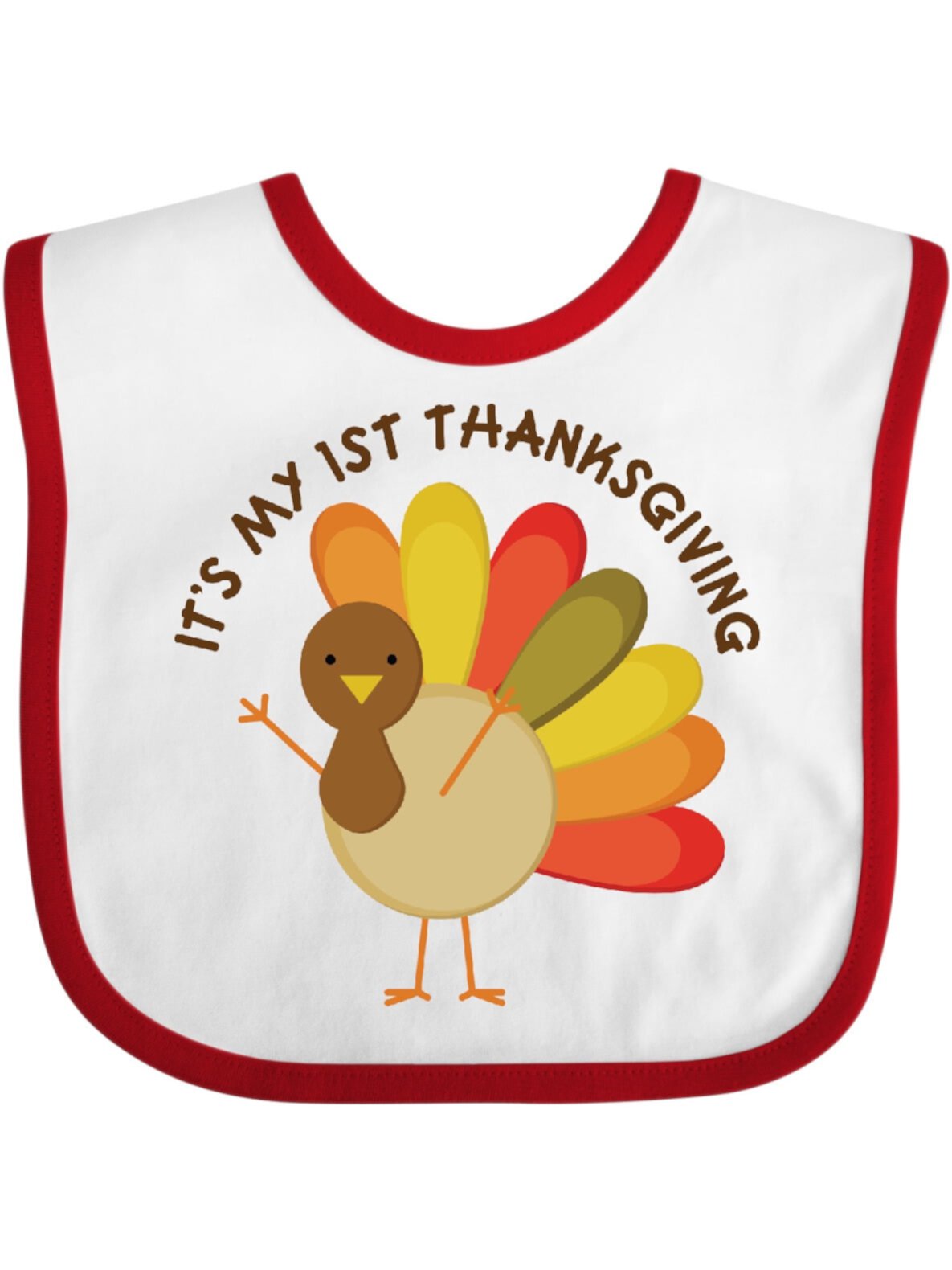 Inktastic It's My 1st Thanksgiving Boys or Girls Baby Bib Inktastic