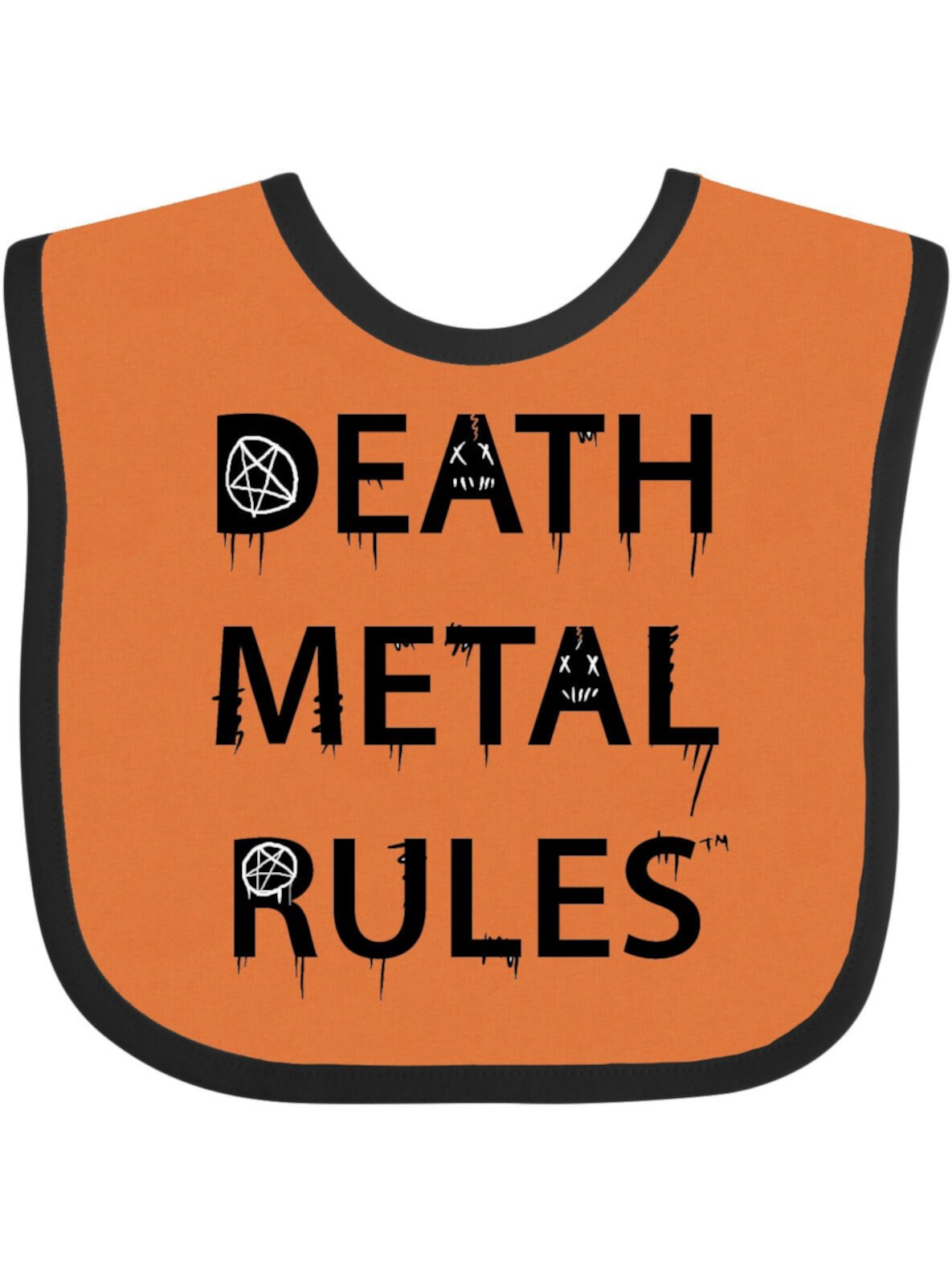 Inktastic Death Metal Rules White T-shirt Boys or Girls Baby Bib Inktastic