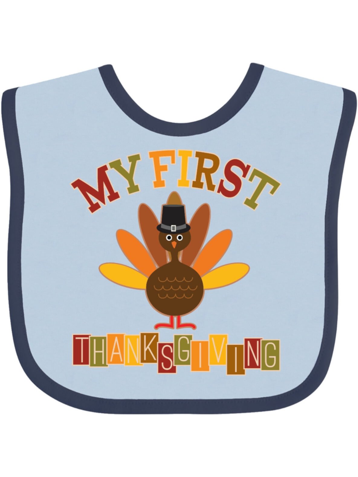 Inktastic My First Thanksgiving Day Turkey Boys or Girls Baby Bib Inktastic