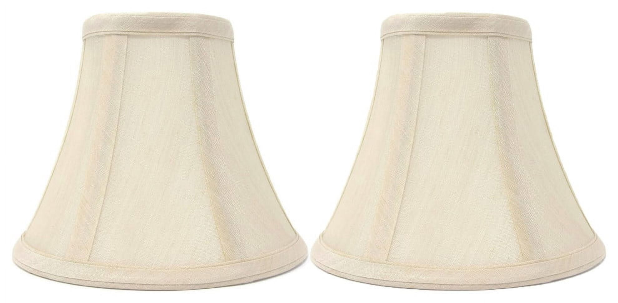 Urbanest Silk Bell Chandelier Lamp Shade, 3x6x5", Off White, Braided, Single N Urbanest