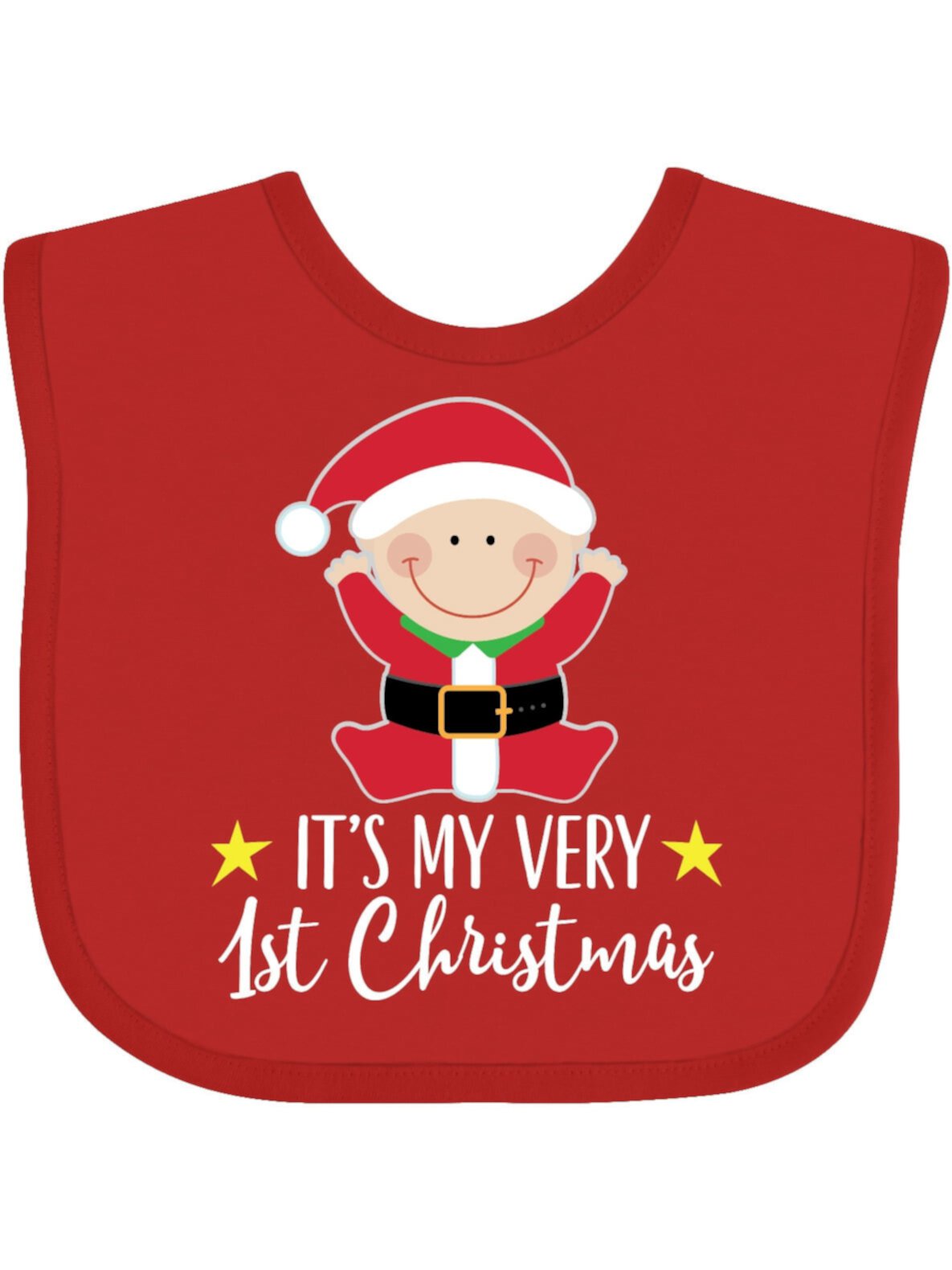 Inktastic Babys 1st Christmas Santa Claus Boys or Girls Baby Bib Inktastic