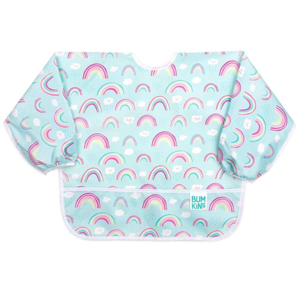 Bumkins Baby Sleeved Bib: Rainbows Bumkins