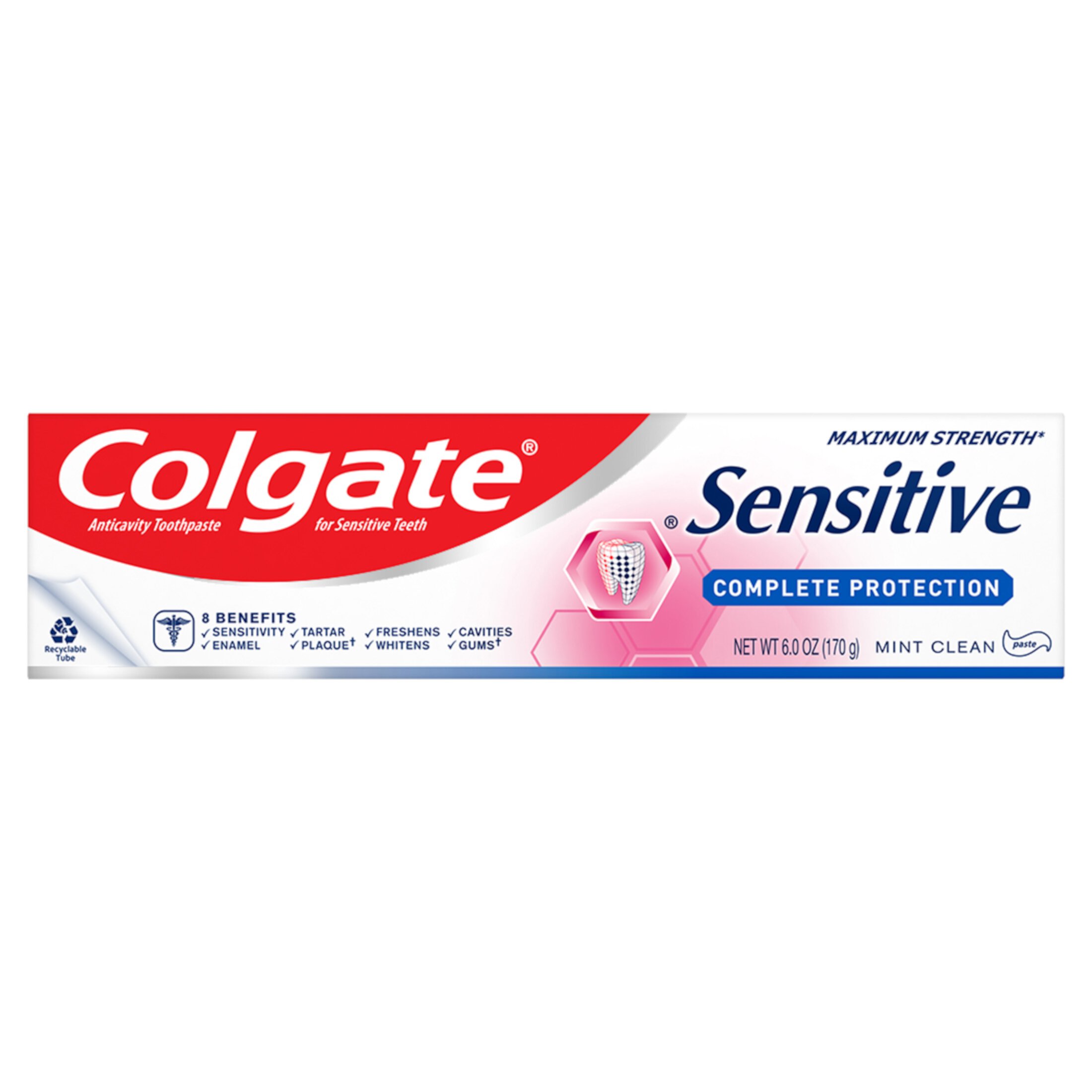 Colgate Sensitive Complete Protection Toothpaste, Sensitive Teeth Toothpaste, Mint, 6 Oz Tube Colgate