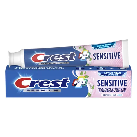 Crest Premium Plus Sensitive Toothpaste, Soothing Mint 7.0 oz Crest