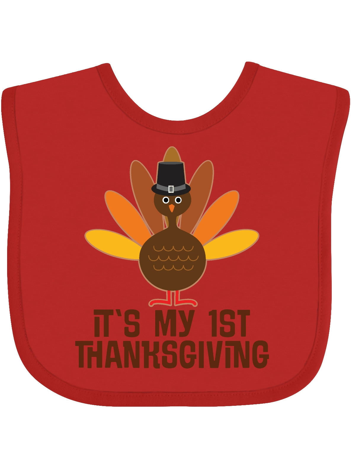 Inktastic My 1st Thanksgiving Turkey Boys or Girls Baby Bib Inktastic