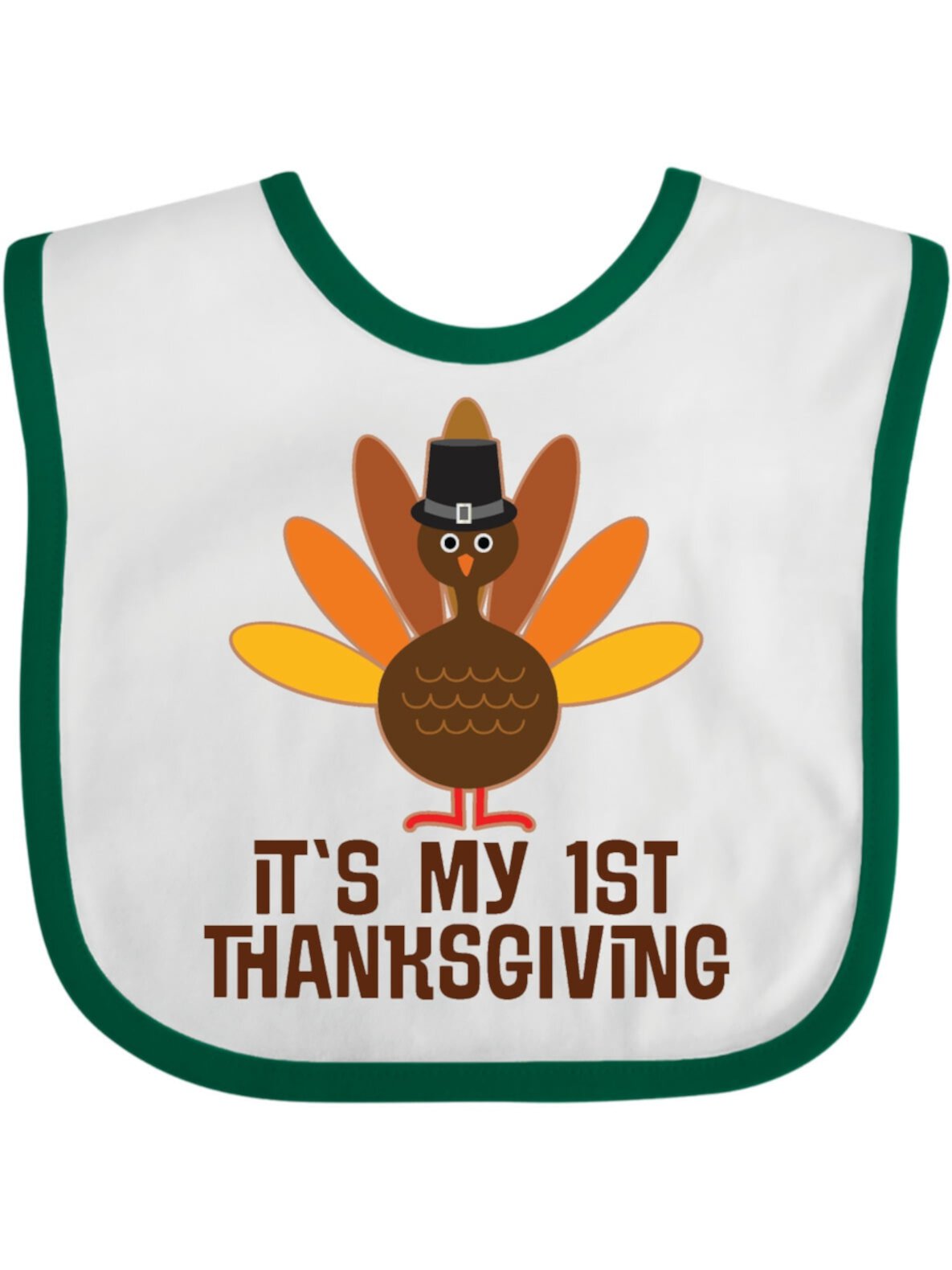 Inktastic My 1st Thanksgiving Turkey Boys or Girls Baby Bib Inktastic