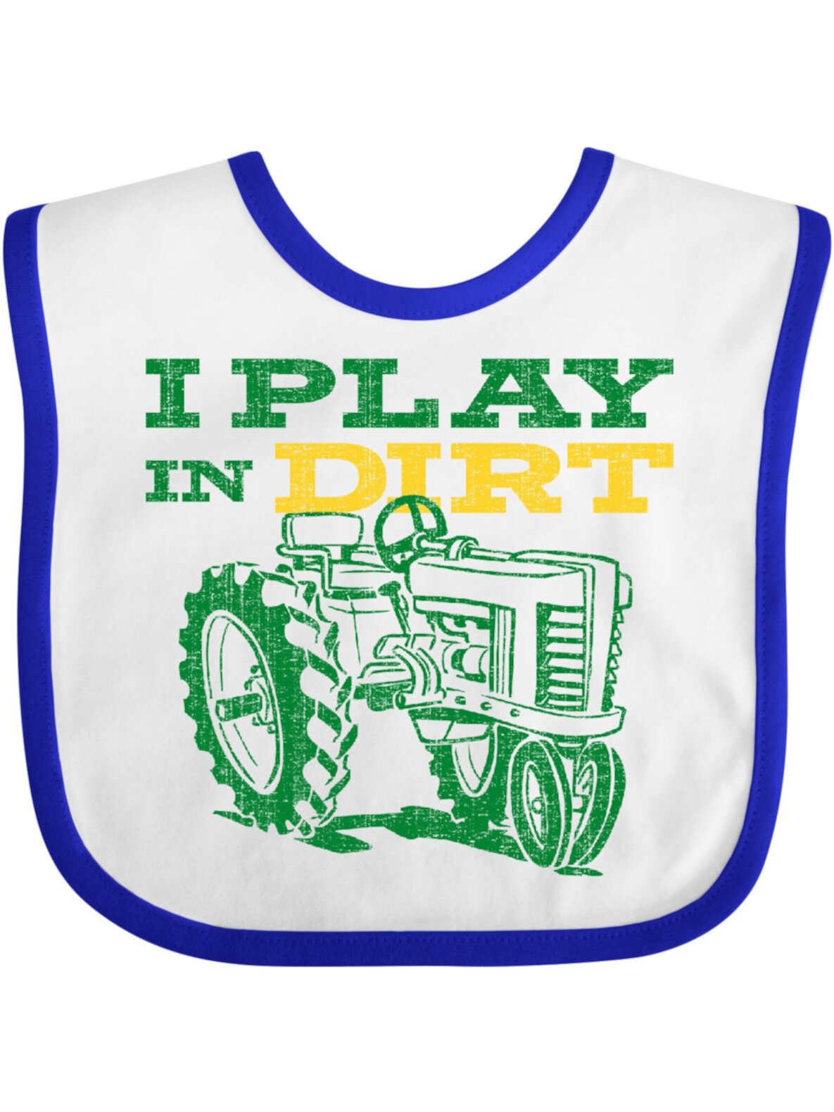 Inktastic Play in Dirt Tractor Boys or Girls Baby Bib Inktastic