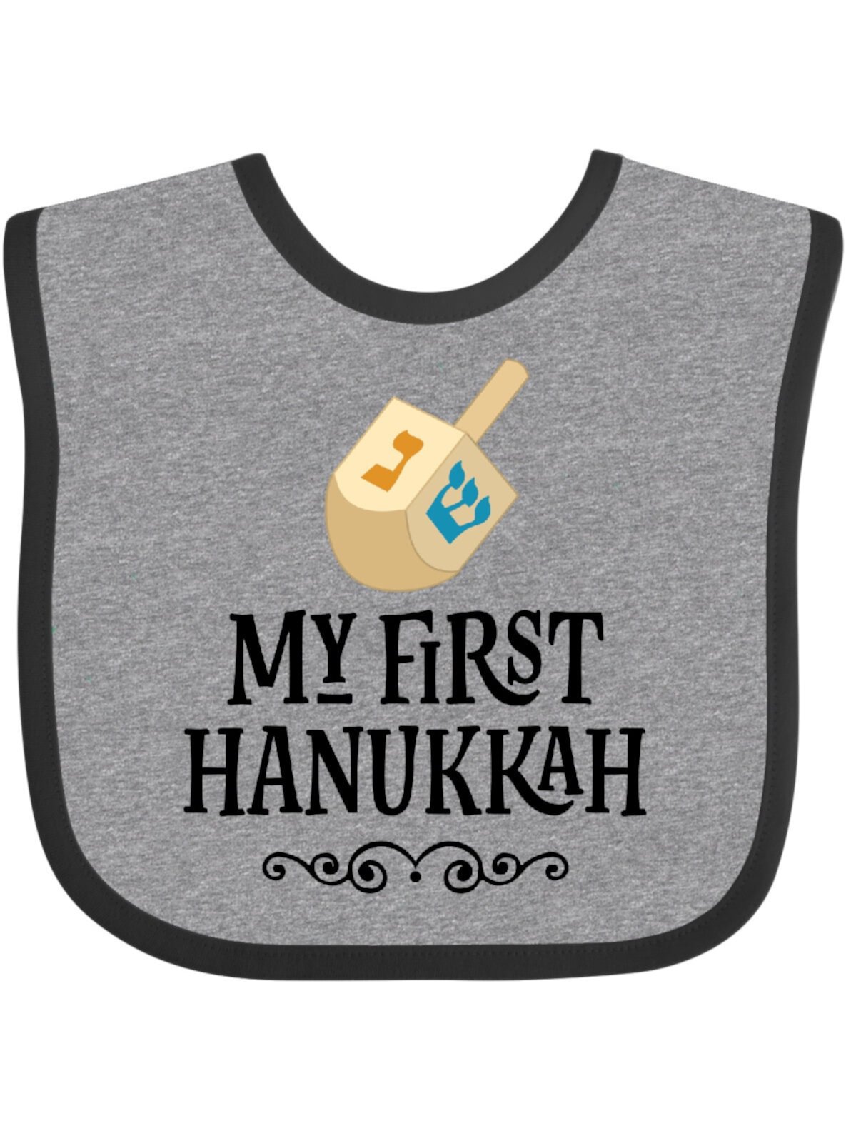 Inktastic My 1st Hanukkah Dreidel Boys or Girls Baby Bib Inktastic