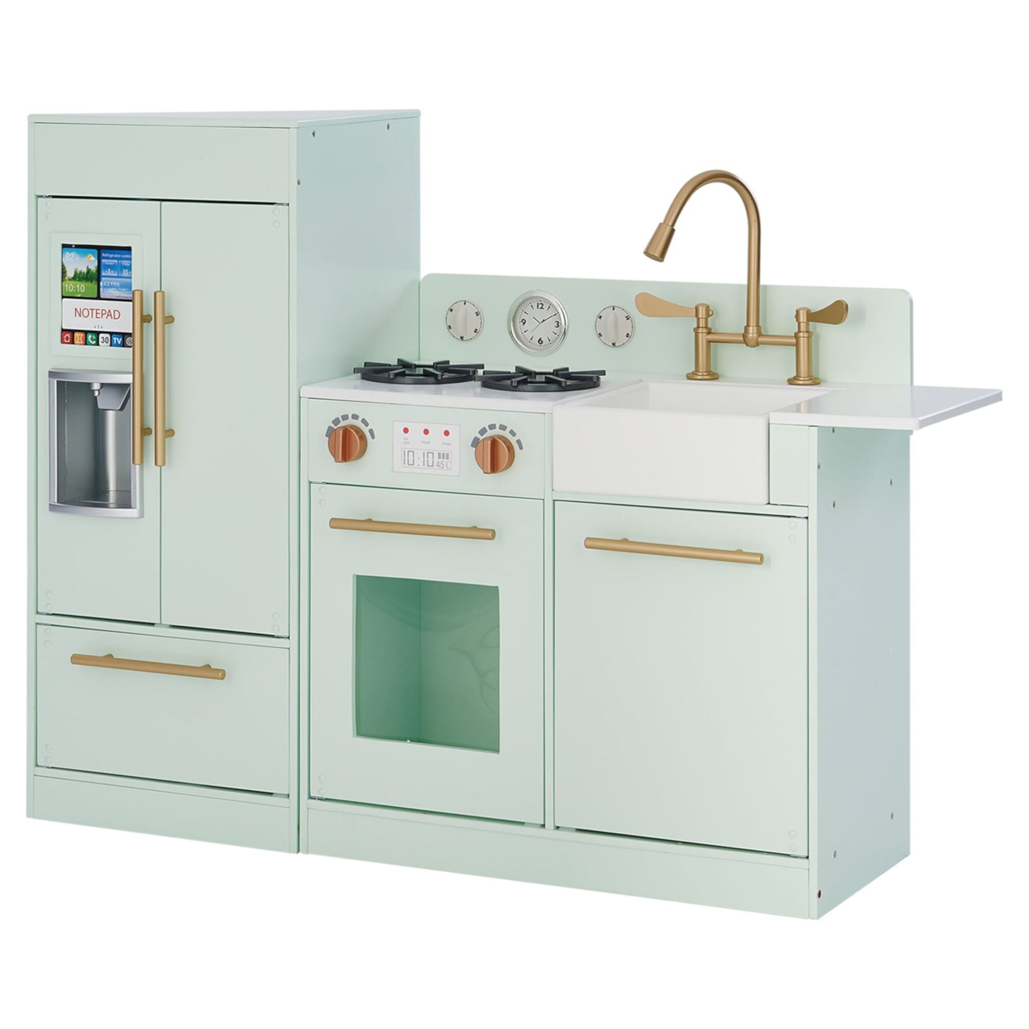 Teamson Kids Little Chef Charlotte Modern Modular Play Kitchen, White/Gold Teamson Kids