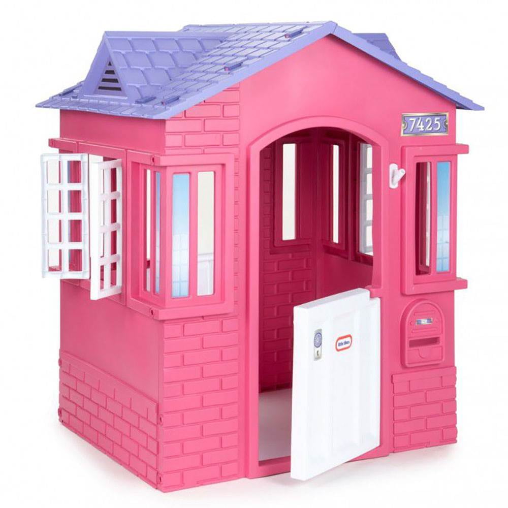 Little Tikes Cape Cottage Portable Indoor/Outdoor Backyard Playhouse House, Pink Little Tikes