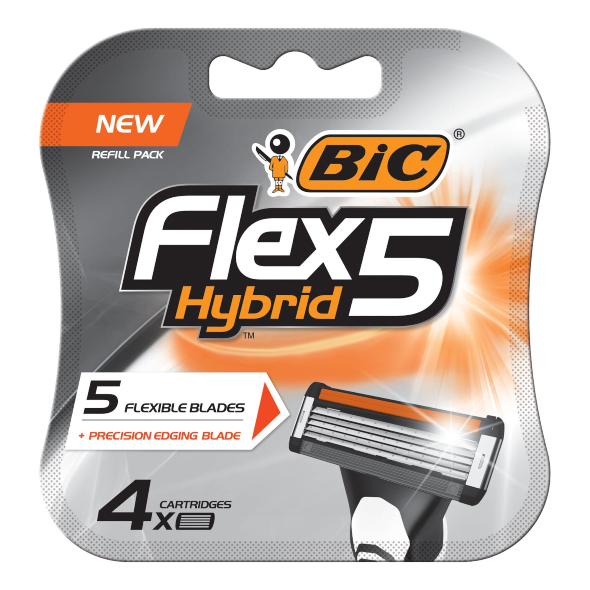 BIC® Flex5 Hybrid™ Disposable Razor, Black, 4 Pack BIC