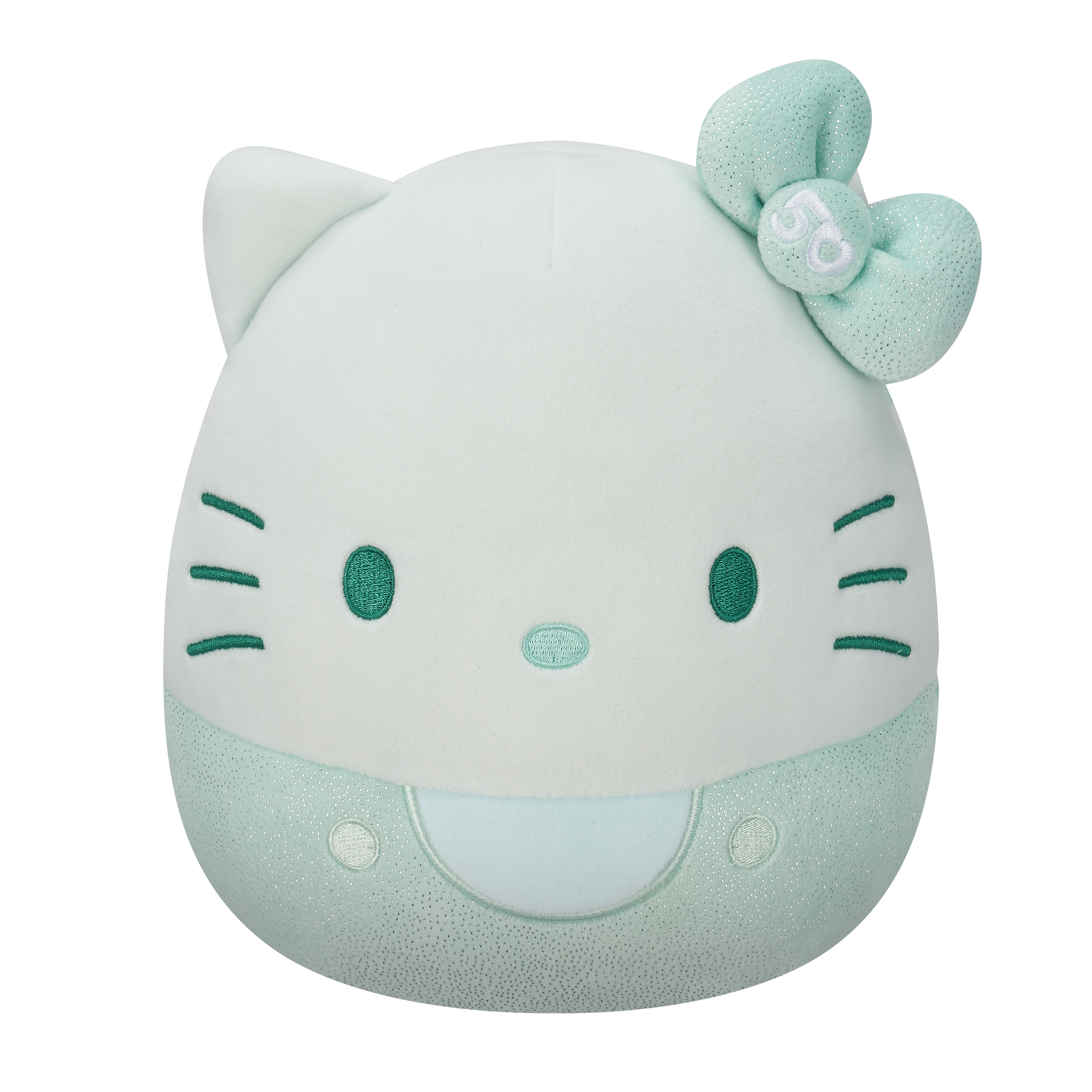 8 inch Squishmallow HK Monochrome 50th Anniversay Teal Ultra Soft Toy Squishmallows