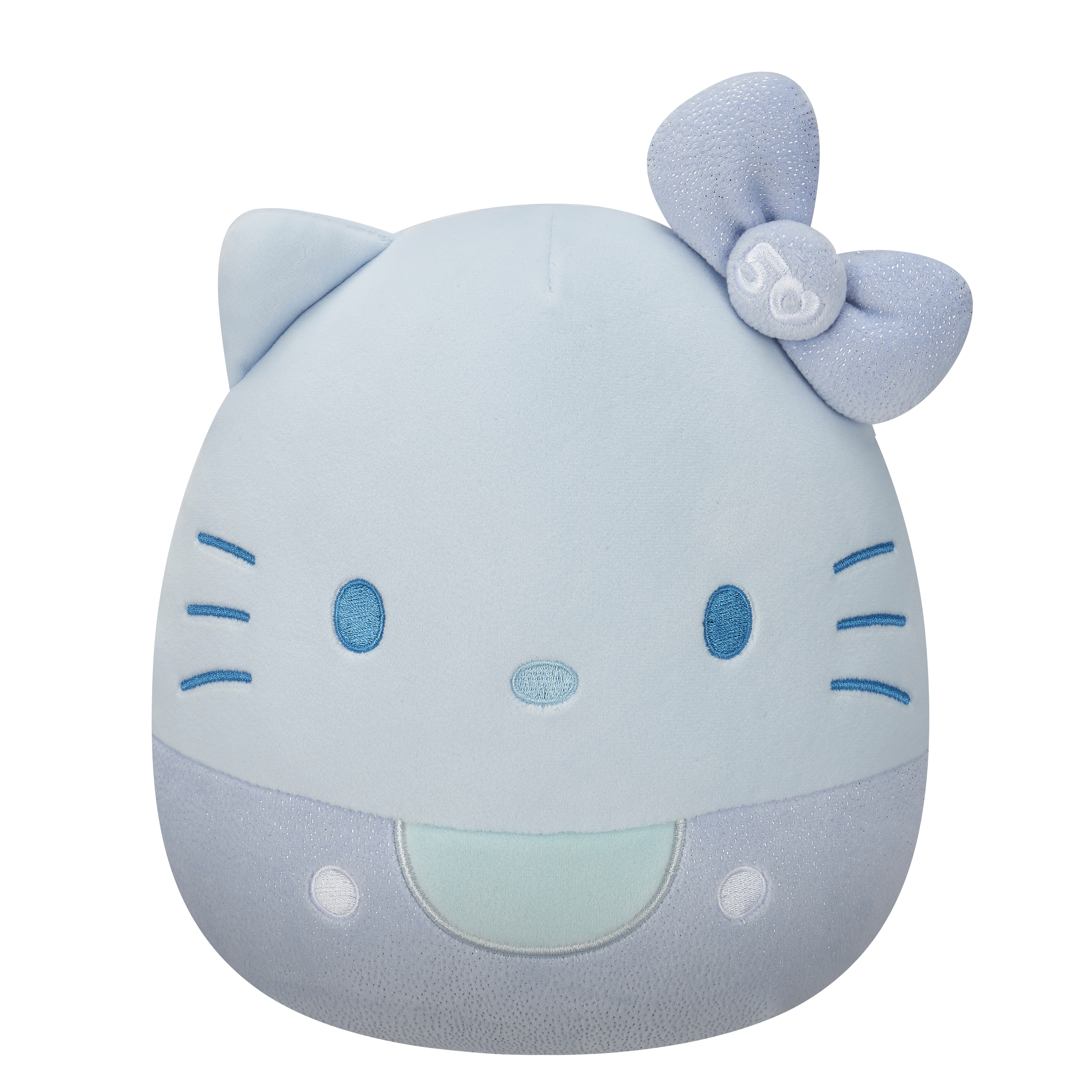 8 inch Squishmallow HK Monochrome 50th Anniversay Blue Ultra Soft Toy Squishmallows