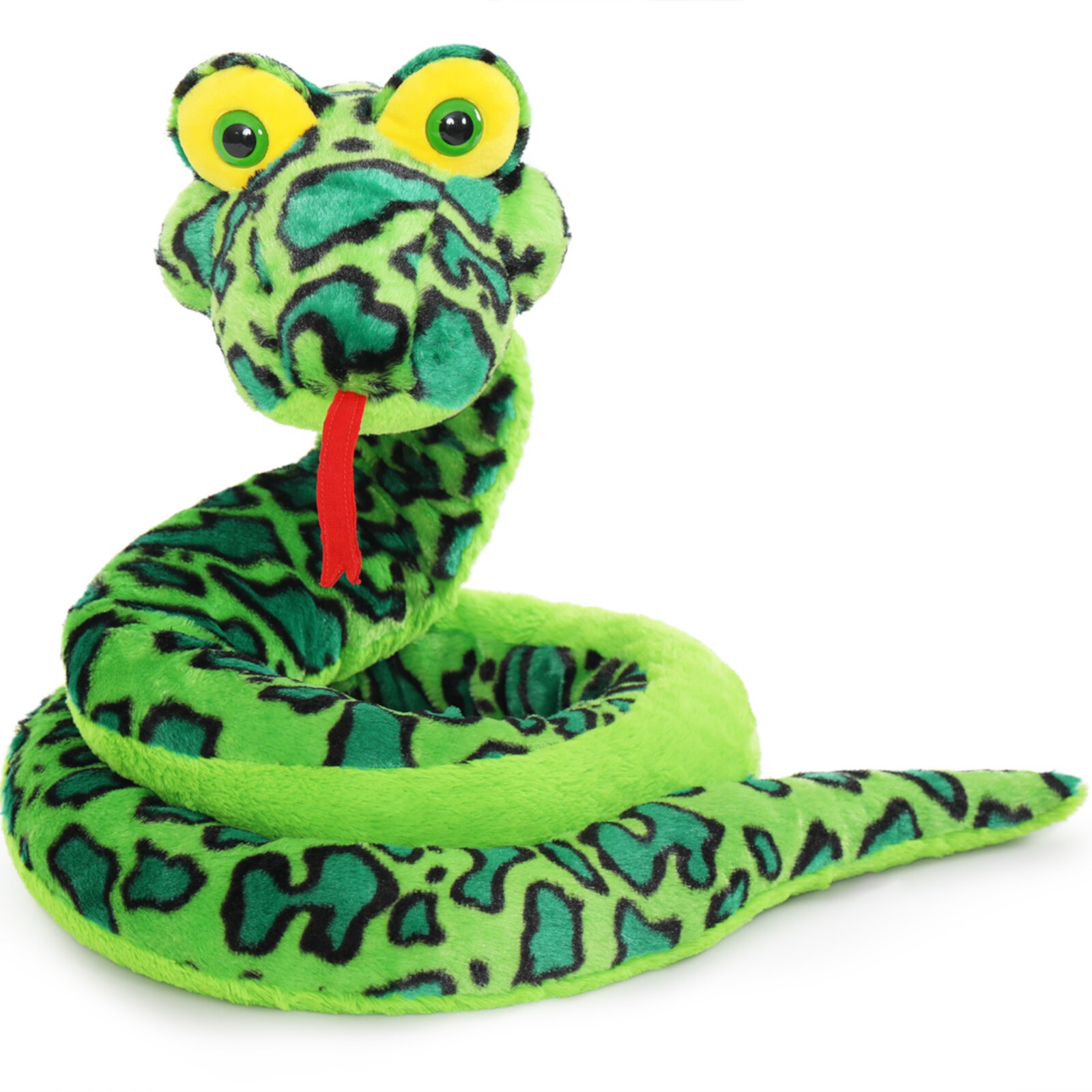 Muiteiur 98'' Giant Snake Stuffed Animal Green Boa Constrictor Snake Plush Toy Muiteiur