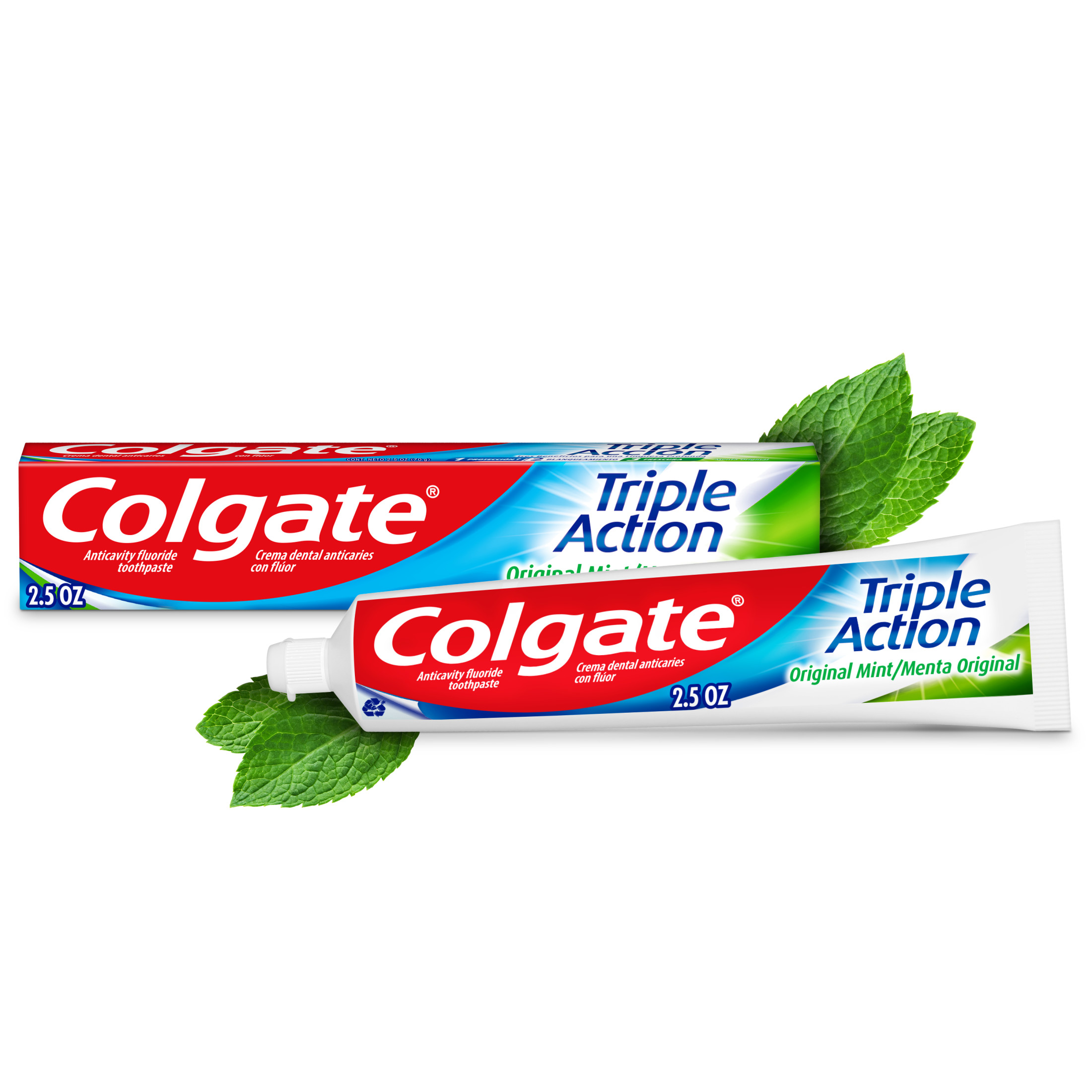 Colgate Triple Action Toothpaste, Original Mint, 2.5 Oz Tube Colgate