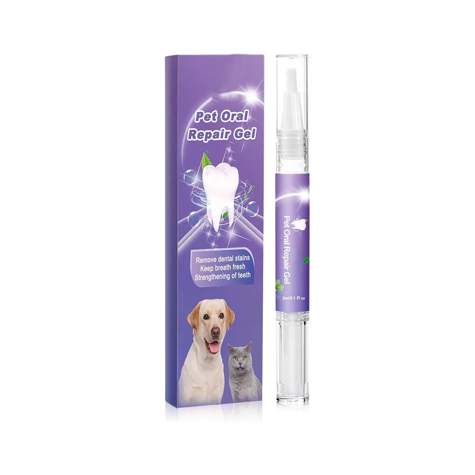 Pet Oral Repair Gel for Dogs, Pet Oral Restoration Whitening Gel, Pet Oral Restorative Gel, Pet Oral Repair Gel Pen for Dogs Sztgfjh