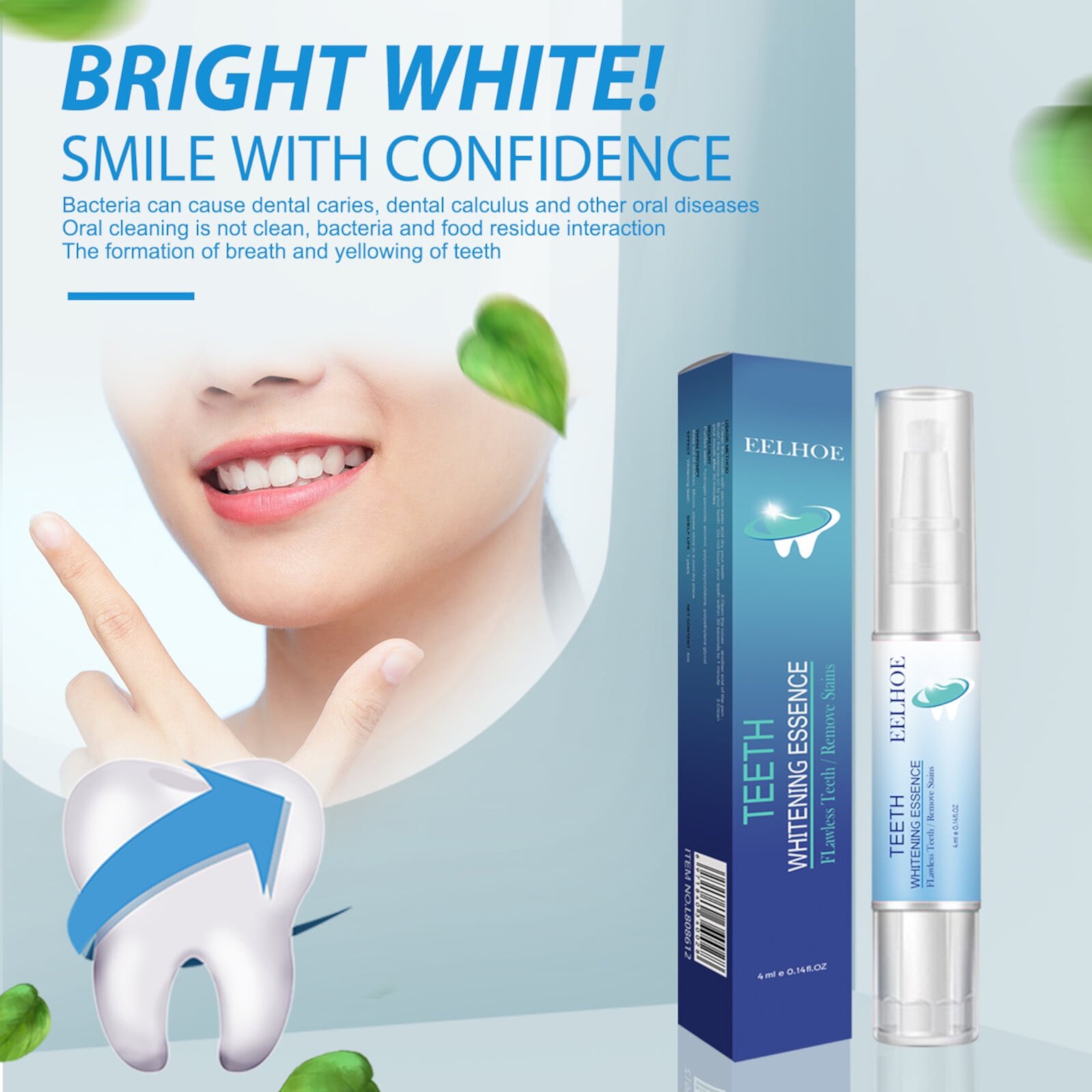 Komiseup Teeth Whitening Pen, No Sensitivity Teeth Whitening Gel, Effective Teeth Whitener, Travel-Friendly Tooth Whitening Pen, Tooth Bleaching Gel for Adults Komiseup