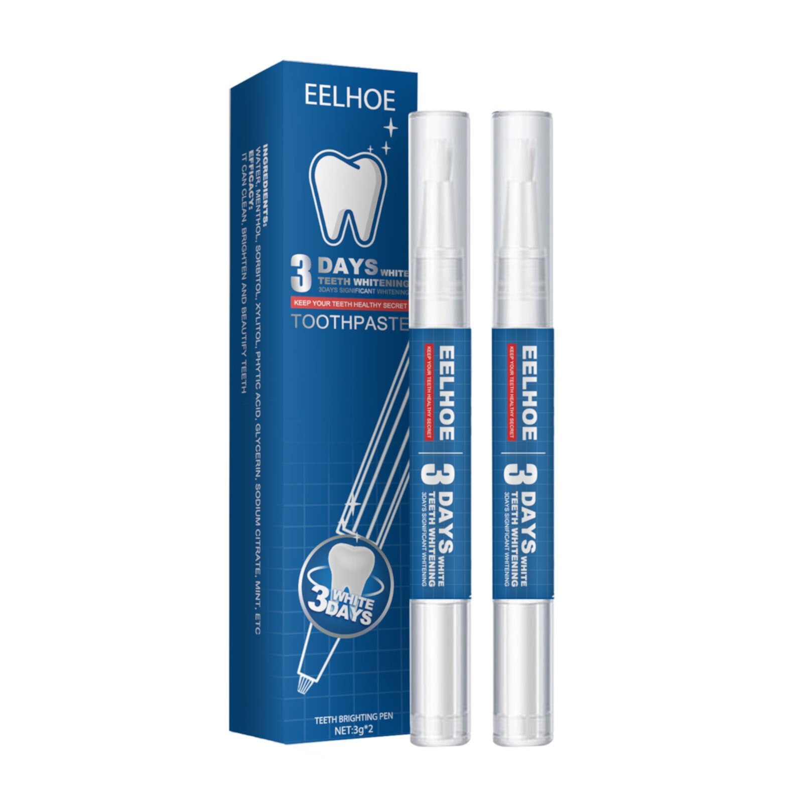 Flawles Teeth Whitening Pen Teeth Teeth Whitening Gel Pen 2Pc* 5Ml,Reduce Bad Breath Alaparte