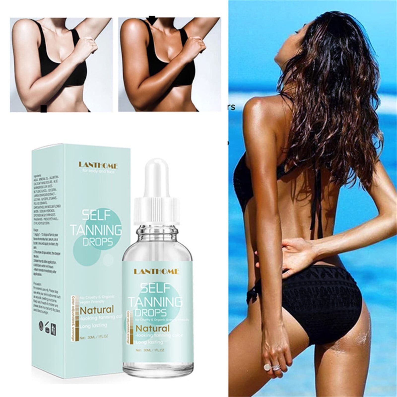 Self Tan Tanning Spray Long Lasting Natural Tan Body Mist Natural Fake Beach 30ml XingZhuang