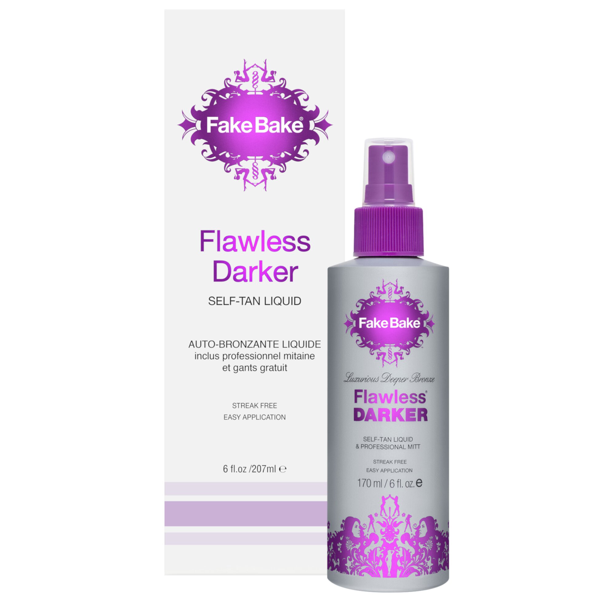 Fake Bake Flawless Darker Self-Tan Liquid  - 6 Ounces Fake Bake