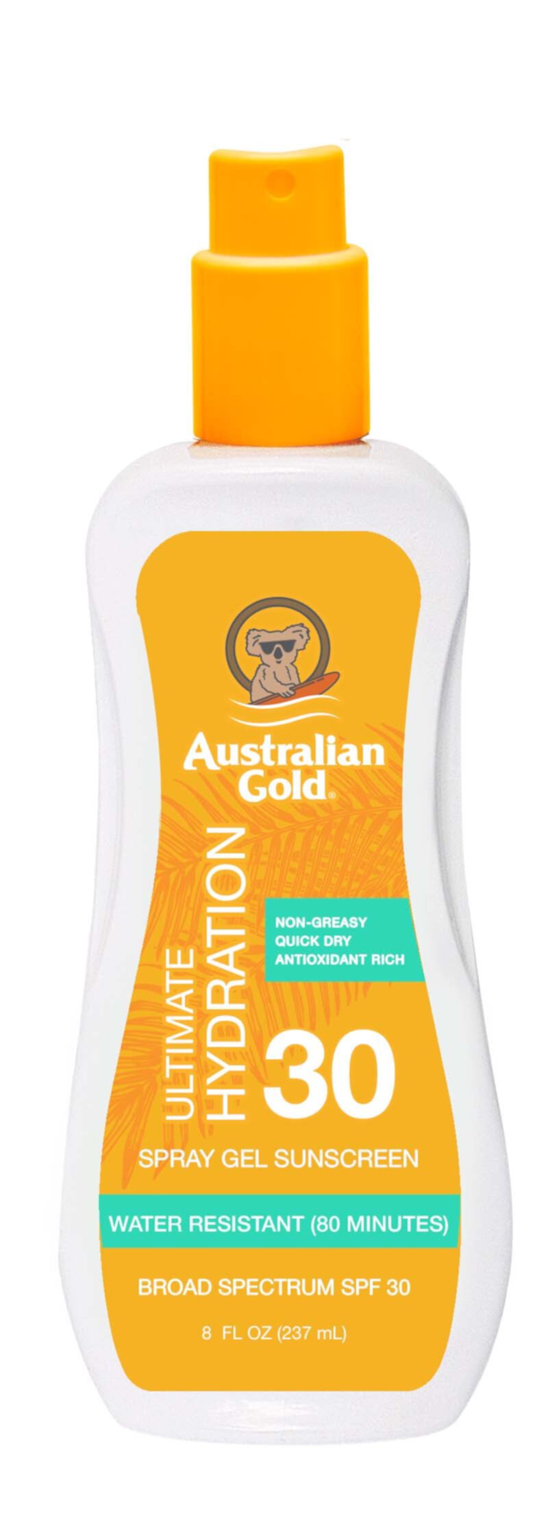 Australian Gold Ultimate Hydration, SPF 30, Spray Gel Sunscreen - All Skin Types Australian Gold