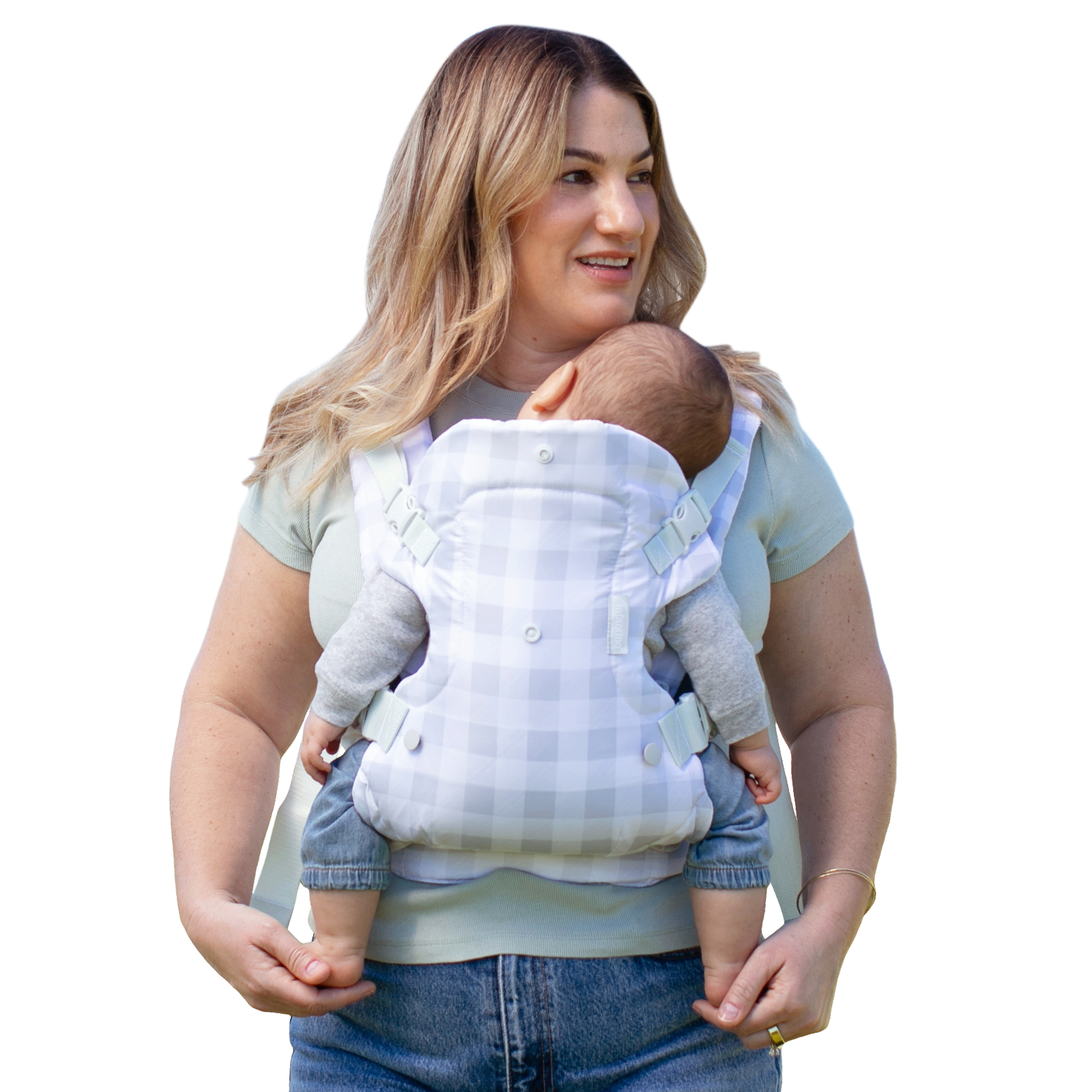 Infantino Flip 4-in-1 Convertible Baby Carrier, 4-Position, Unisex Baby, 8-32lbs, Plaid INFANTINO