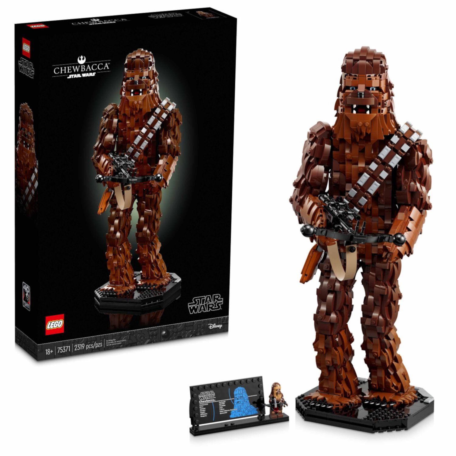 LEGO Star Wars Chewbacca, Buildable Star Wars Collectible for Adults, Build and Display Chewbacca Collectible, Fun Star Wars Gift for Teens, Adults or any Star Wars Original Trilogy Fan, 75371 Lego