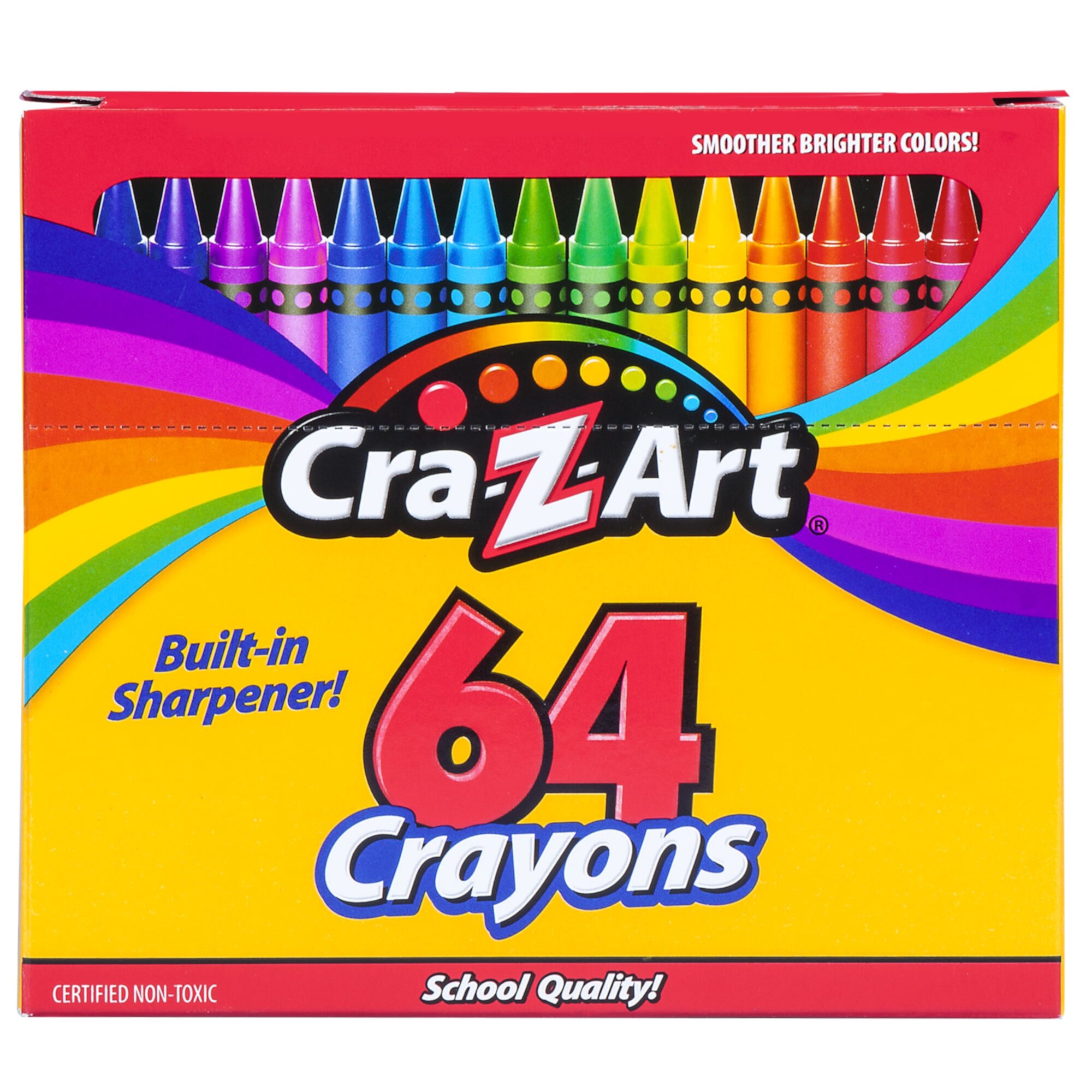 Crayons, 64 Assorted Colors, 64/pack | Bundle of 5 Packs Cra-Z-Art