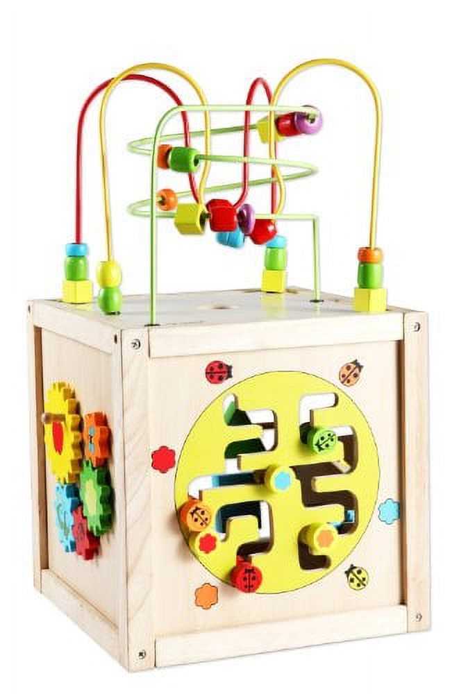 Classic World 5 Sided Wood Multi Activity Cube-Age Group Preschool 2 Years and up Classic World