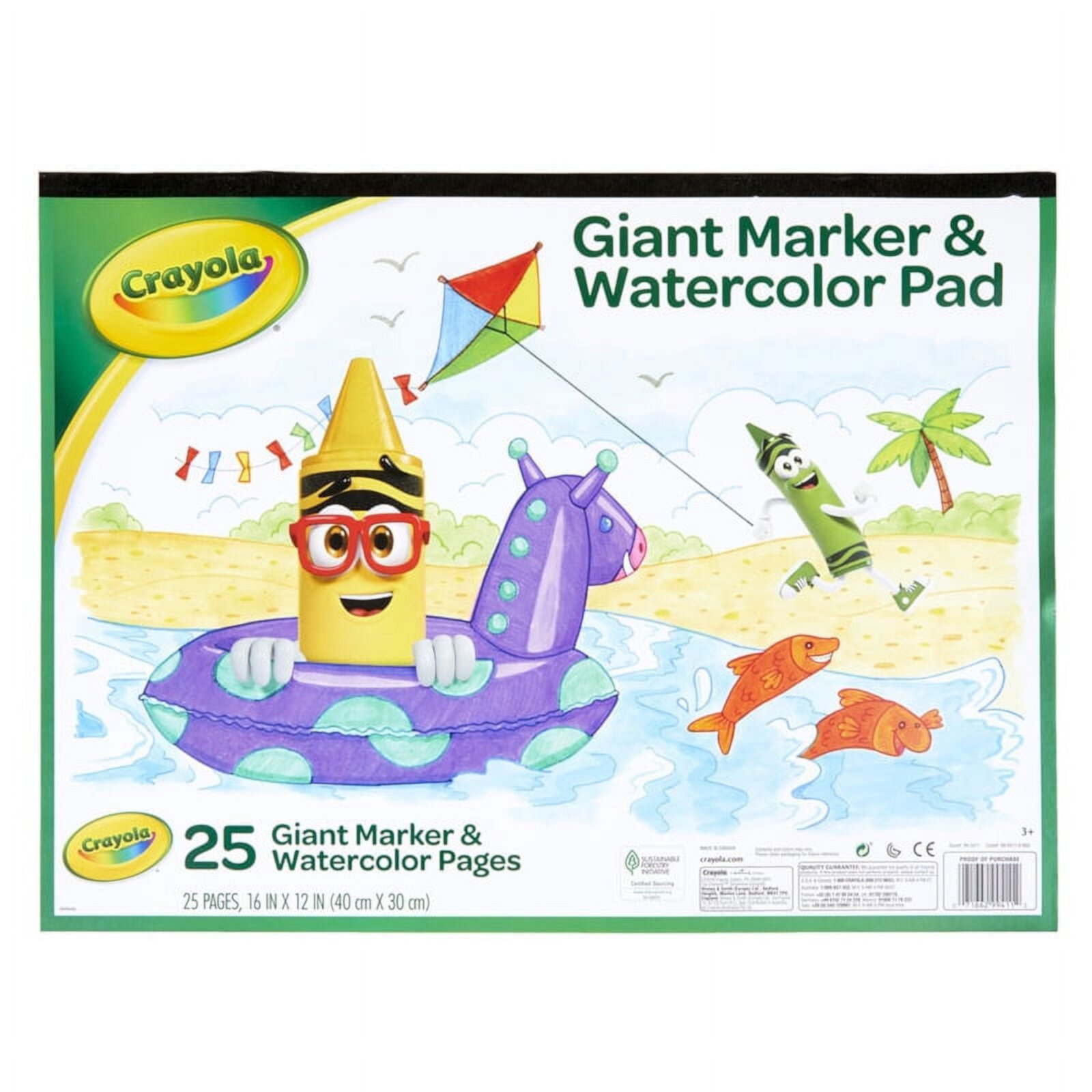 Giant Marker & Watercolor Pad | Bundle of 10 Each Crayola