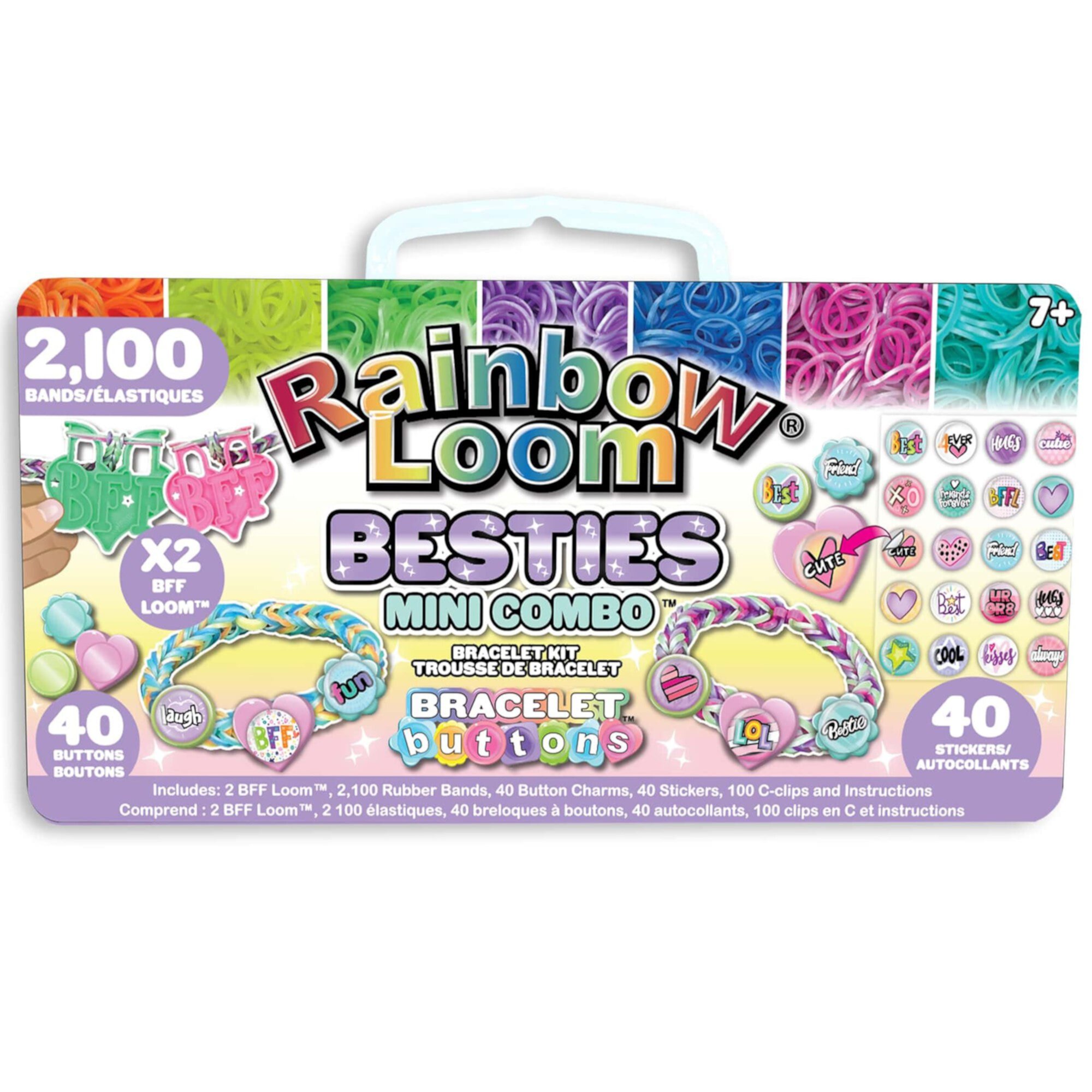 Rainbow Loom BFF Mega Button Set, Bracelet Making Kit using Bracelet Buttons, Children Ages 7 and Up Rainbow Loom