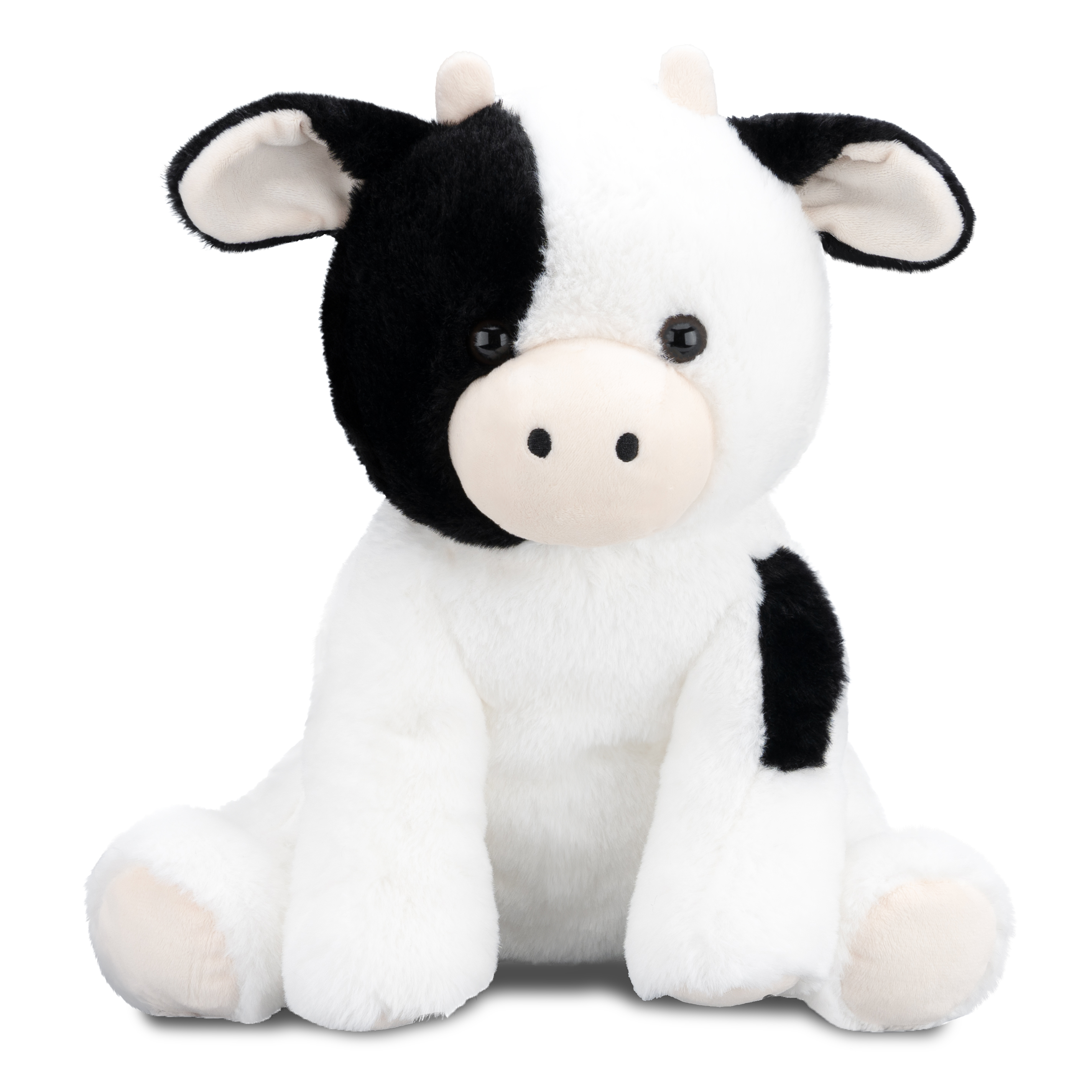 WEIGEDU Calf Cow Stuffed Animals Plush Toys, 14 inches, Black and White Weigedu