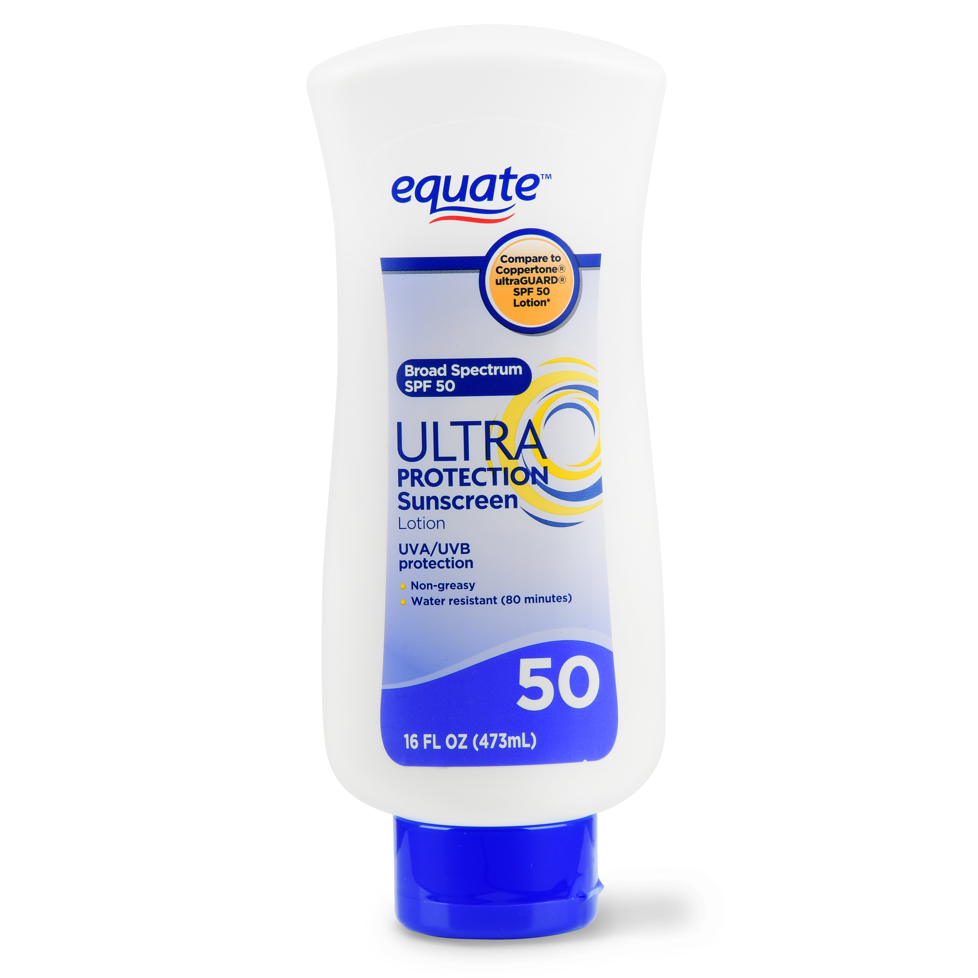 Equate Ultra Protection Sunscreen Lotion, SPF 50, 16 fl oz Equate