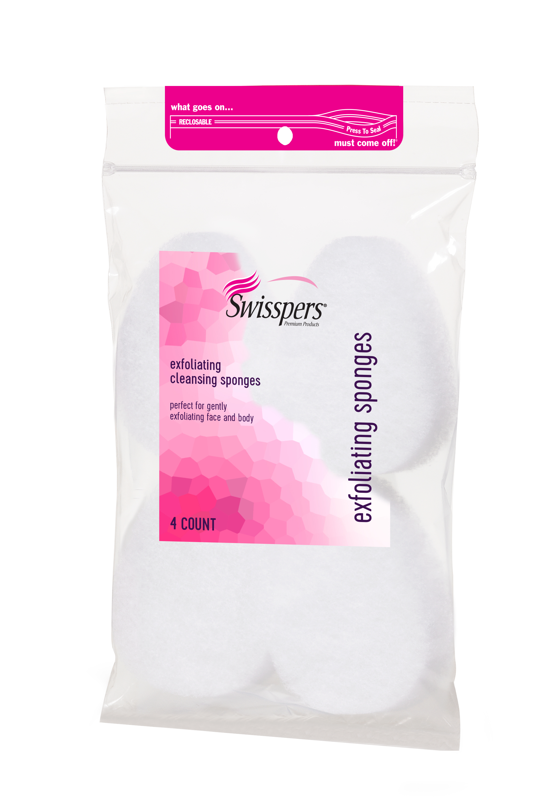 Swisspers Premium 4 pc Exfoliating Sponge Swisspers