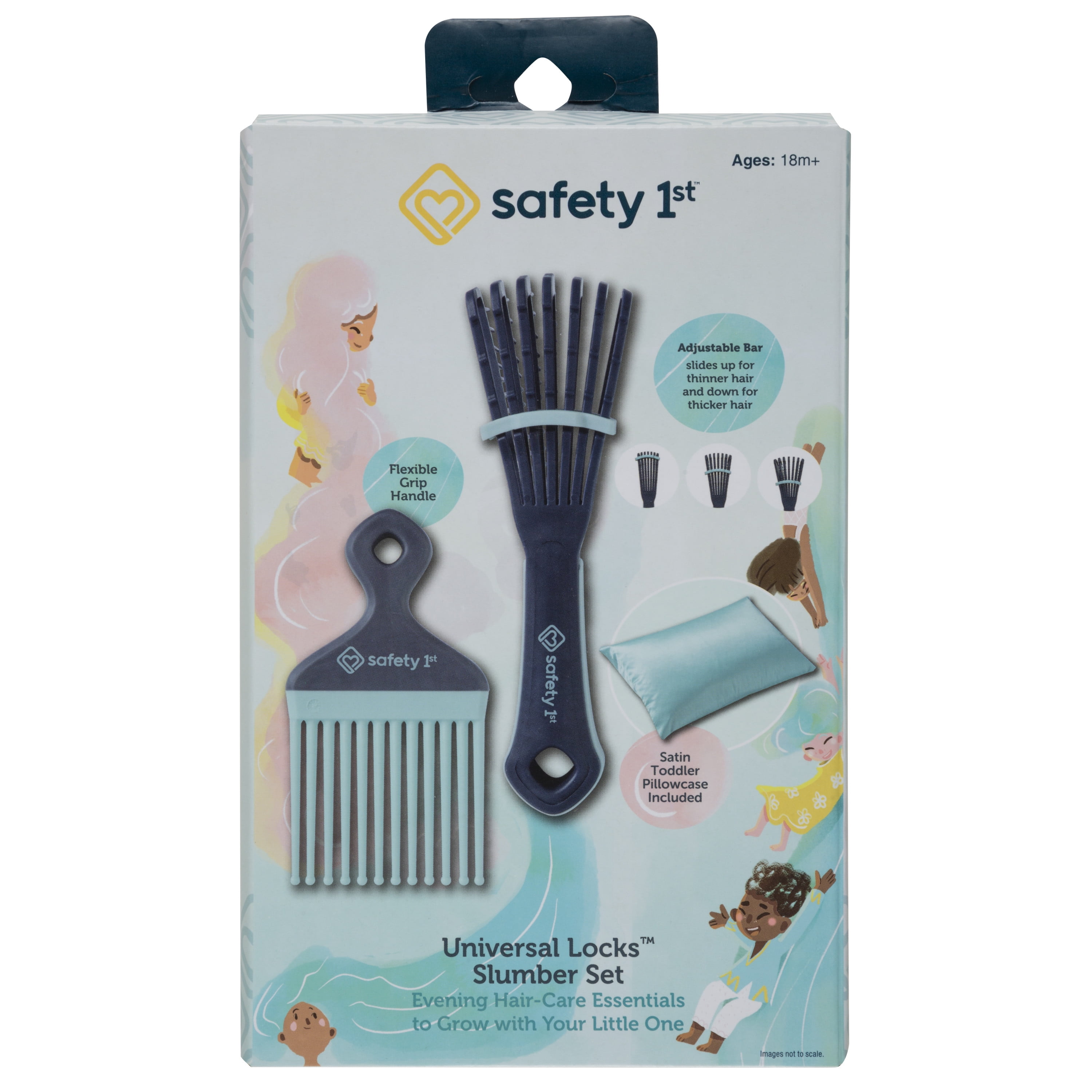 Safety 1st Universal Locks Brush and Comb Slumber Set, Blue Safety 1st